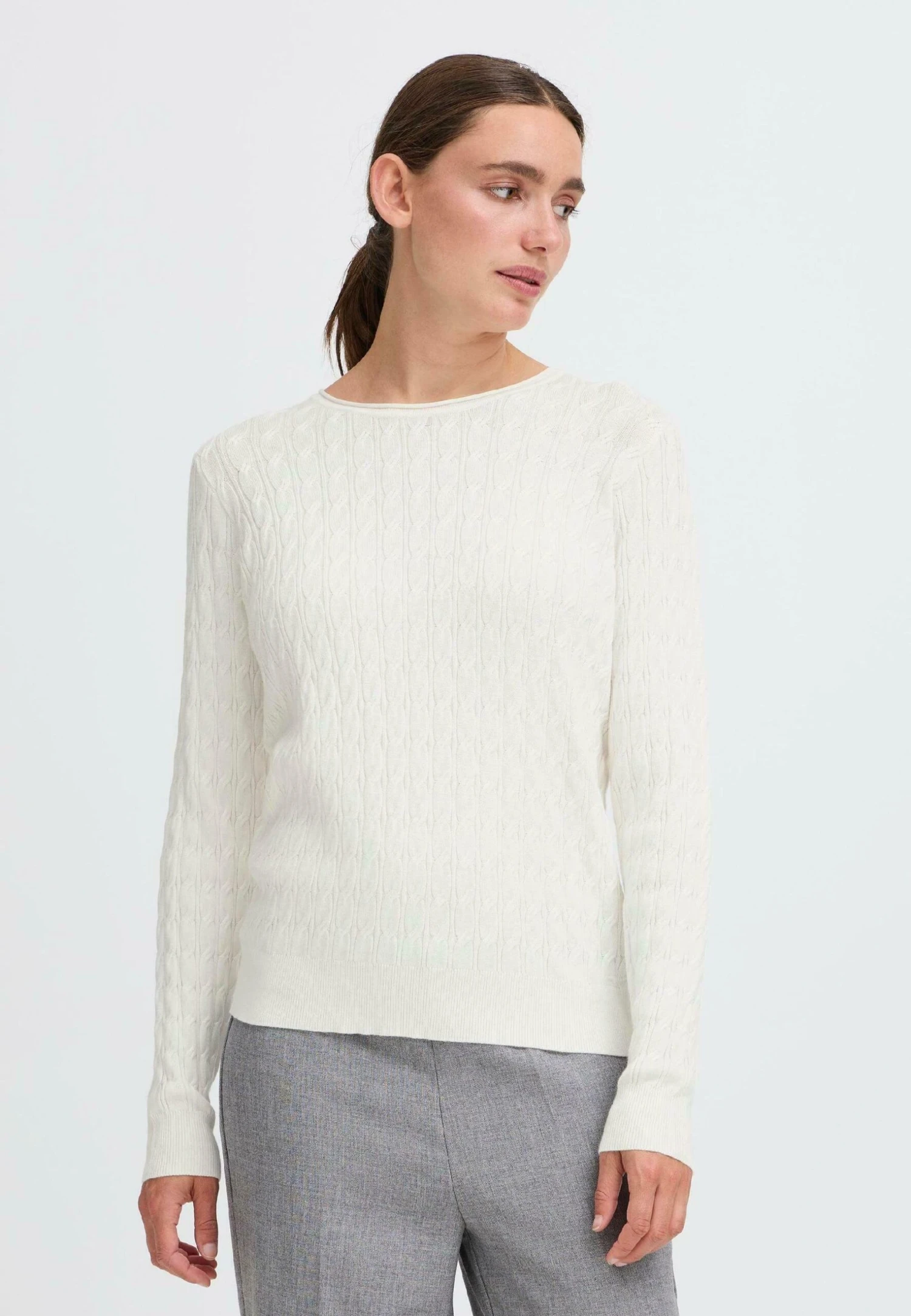 OXMO IHSISSE - Jumper - Cloud Dancer 1 OXMO IHSISSE - Jumper - Cloud Dancer