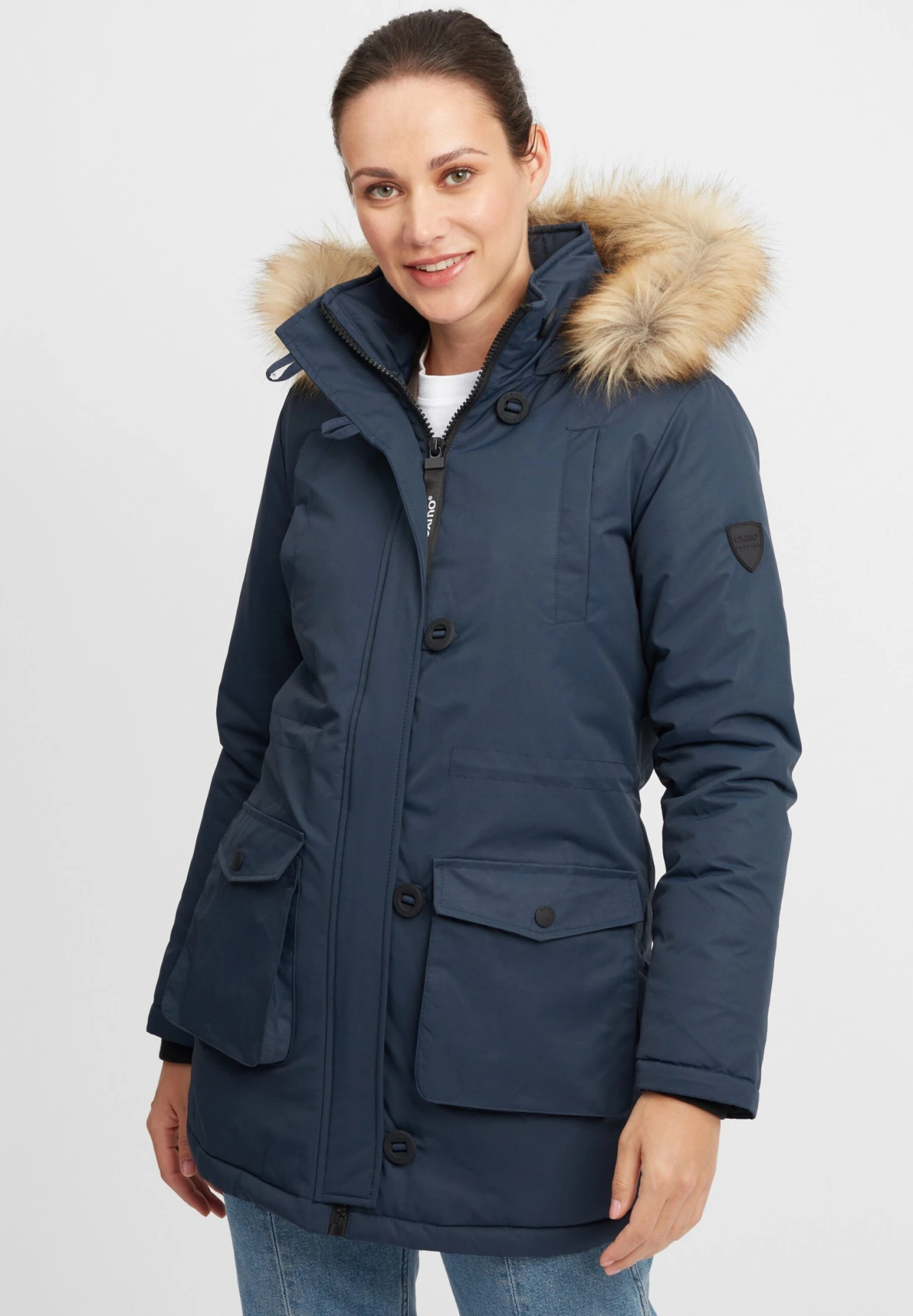 OXMO OXActa - Winter Coat - Insignia Blue 1 OXMO OXActa - Winter Coat - Insignia Blue