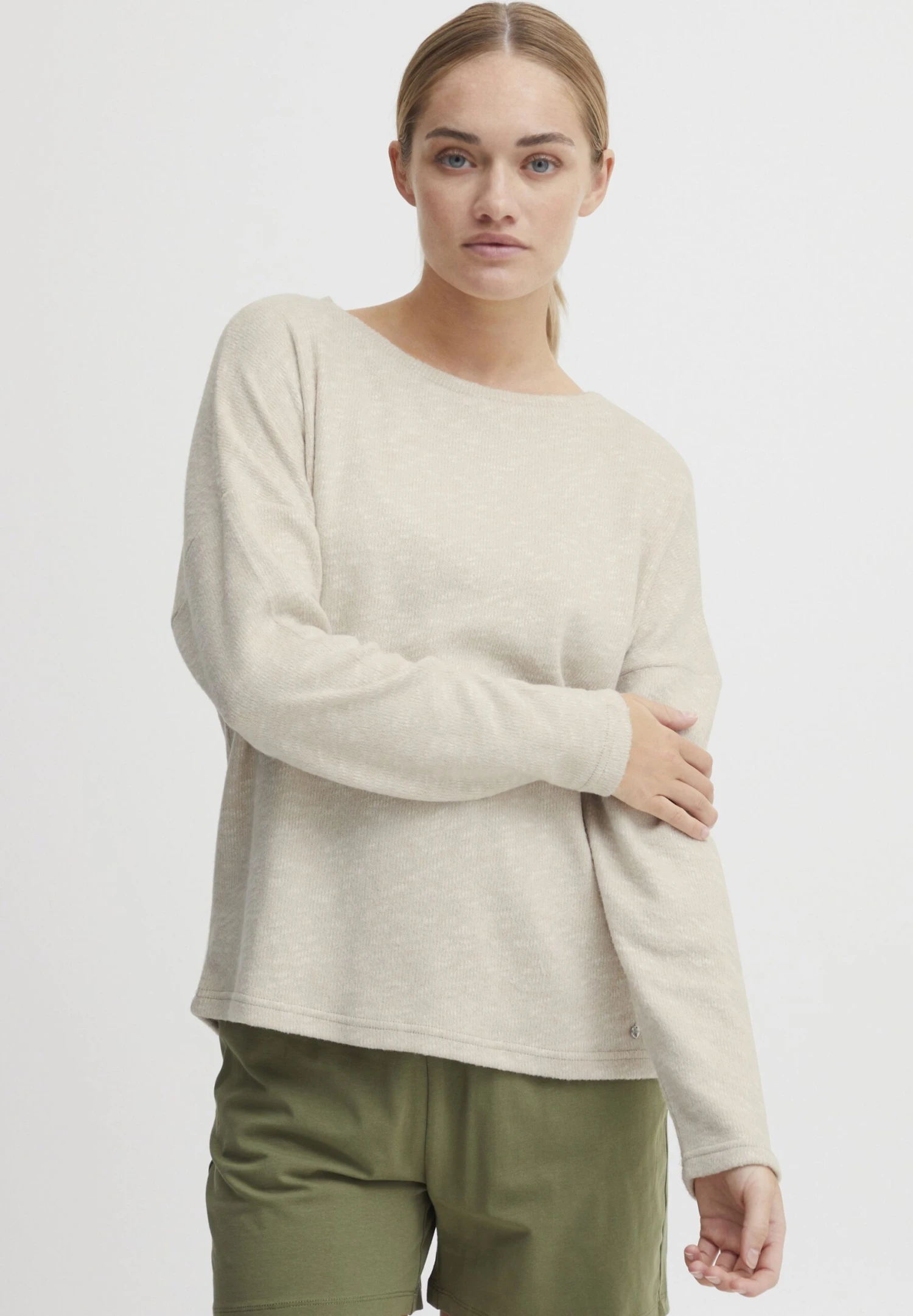 OXMO OXSANNE - Sweatshirt - Cement Melange 1 OXMO OXSANNE - Sweatshirt - Cement Melange