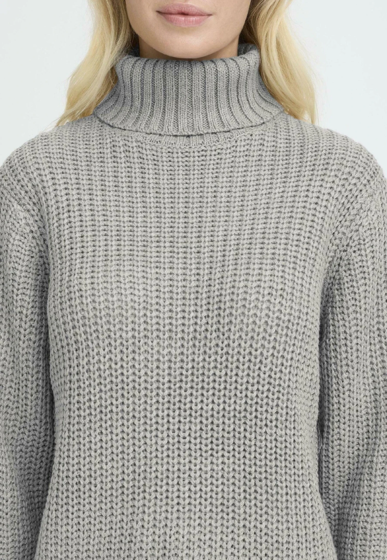 OXMO OXEDNA ROLLNECK - Jumper - Medium Grey Melange 4 OXMO OXEDNA ROLLNECK - Jumper - Medium Grey Melange - Image 4