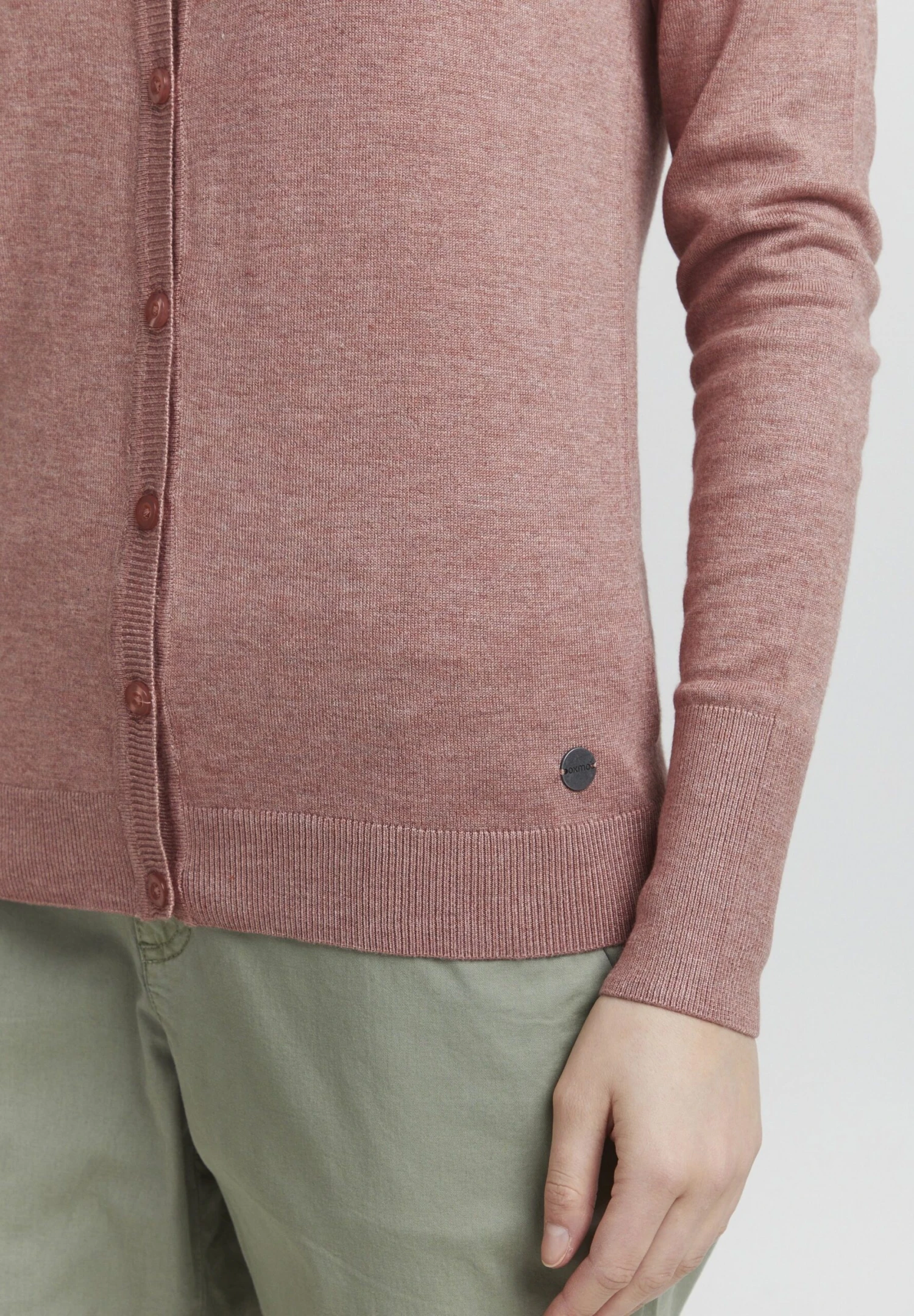 OXMO OXHLIN - Cardigan - Ash Rose Melange 5 OXMO OXHLIN - Cardigan - Ash Rose Melange - Image 5