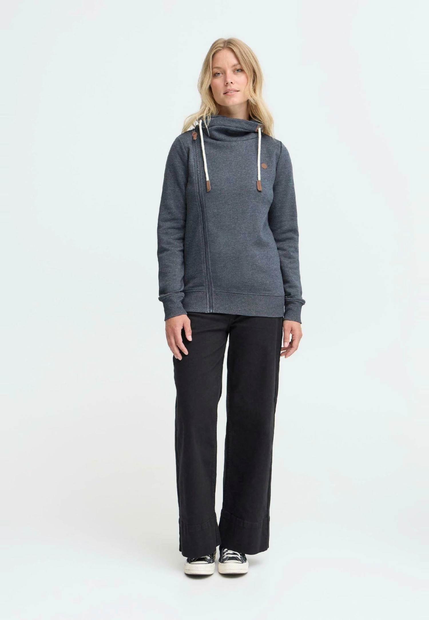 OXMO OXMILLE TUBEZIP - Zip-up Sweatshirt - Total Eclipse Melange 2 OXMO OXMILLE TUBEZIP - Zip-up Sweatshirt - Total Eclipse Melange - Image 2