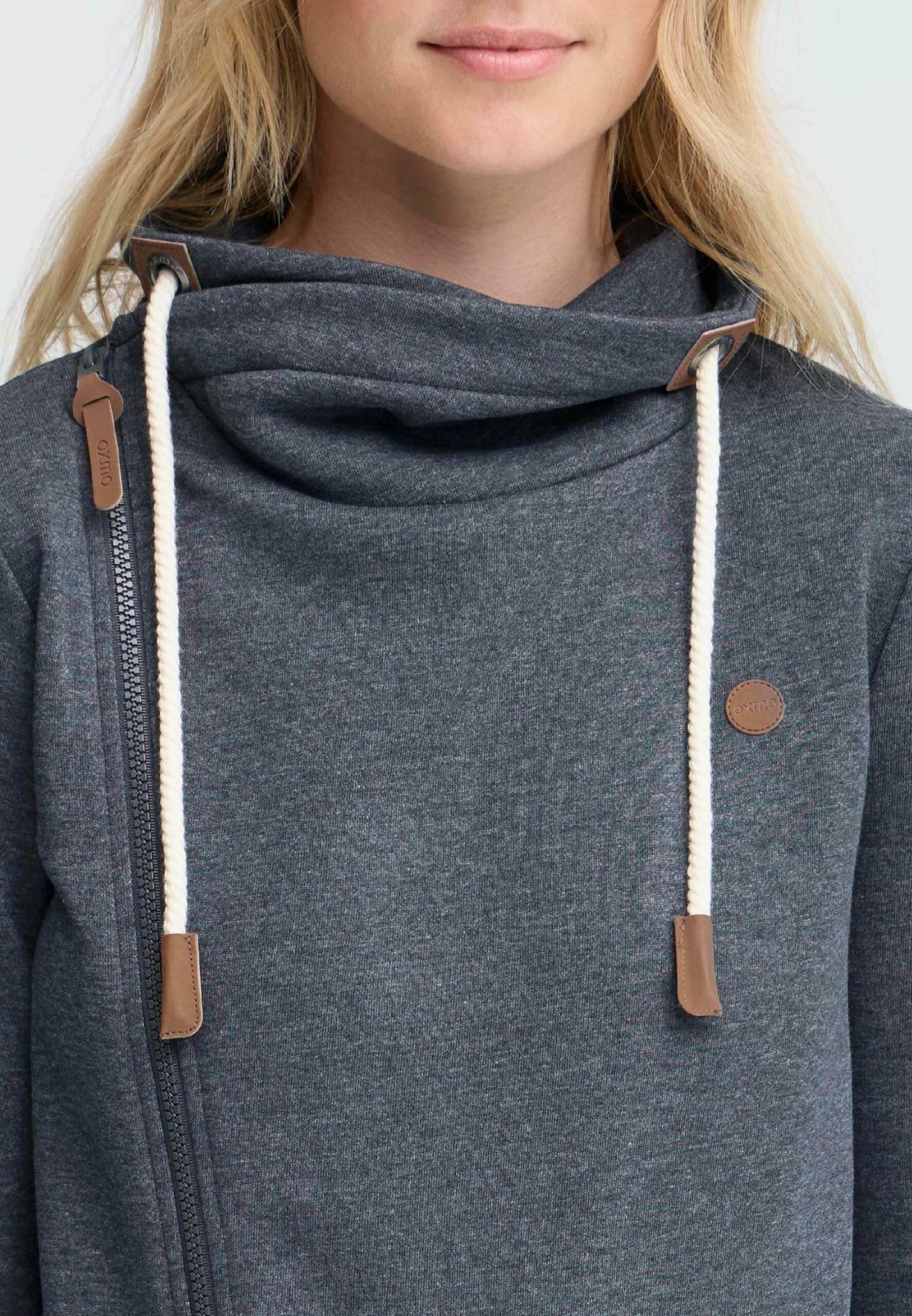 OXMO OXMILLE TUBEZIP - Zip-up Sweatshirt - Total Eclipse Melange 4 OXMO OXMILLE TUBEZIP - Zip-up Sweatshirt - Total Eclipse Melange - Image 4