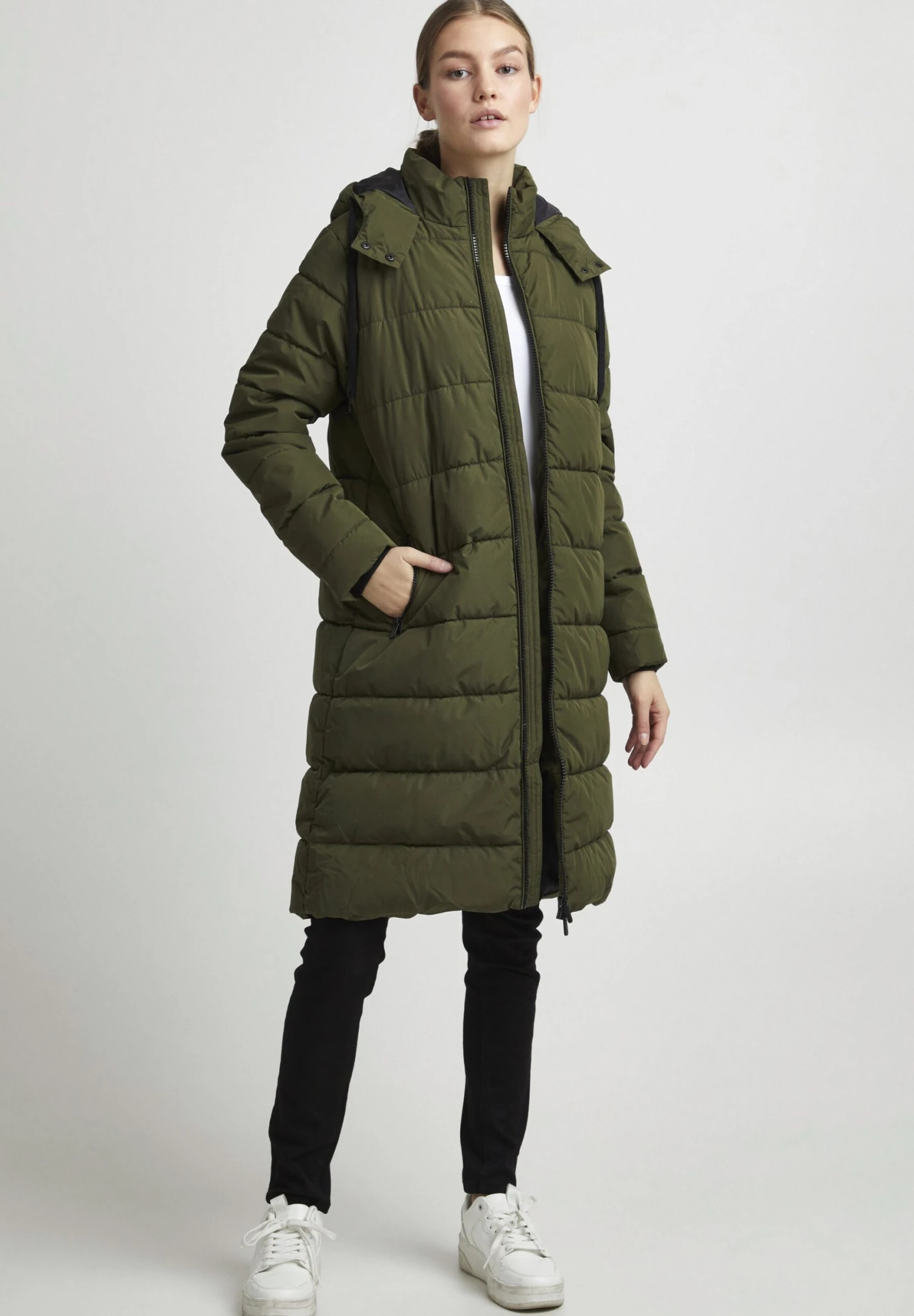 OXMO OXSOLIANA - Winter Coat - Dusty Olive 2 OXMO OXSOLIANA - Winter Coat - Dusty Olive - Image 2