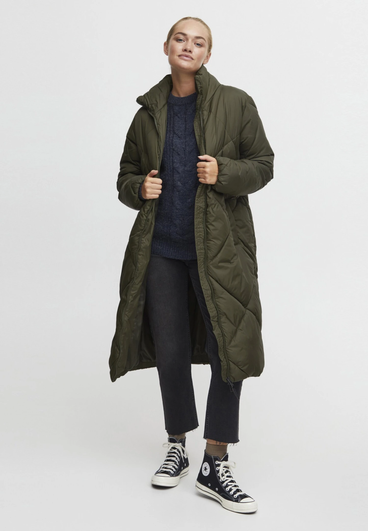 OXMO OXBONNIE - Winter Coat - Olive Night 2 OXMO OXBONNIE - Winter Coat - Olive Night - Image 2