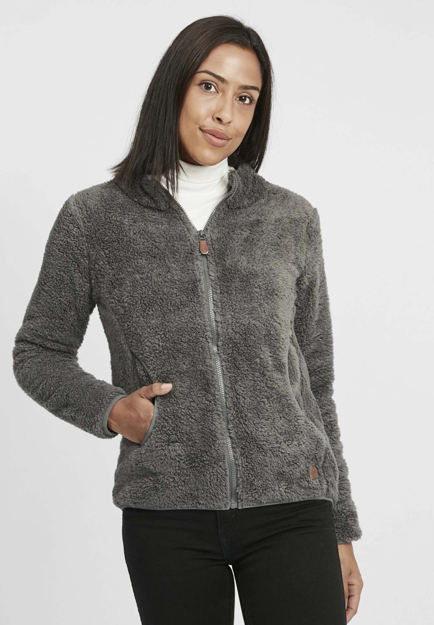 OXMO OXTELSA - Fleece Jacket - Castlerock 1 OXMO OXTELSA - Fleece Jacket - Castlerock