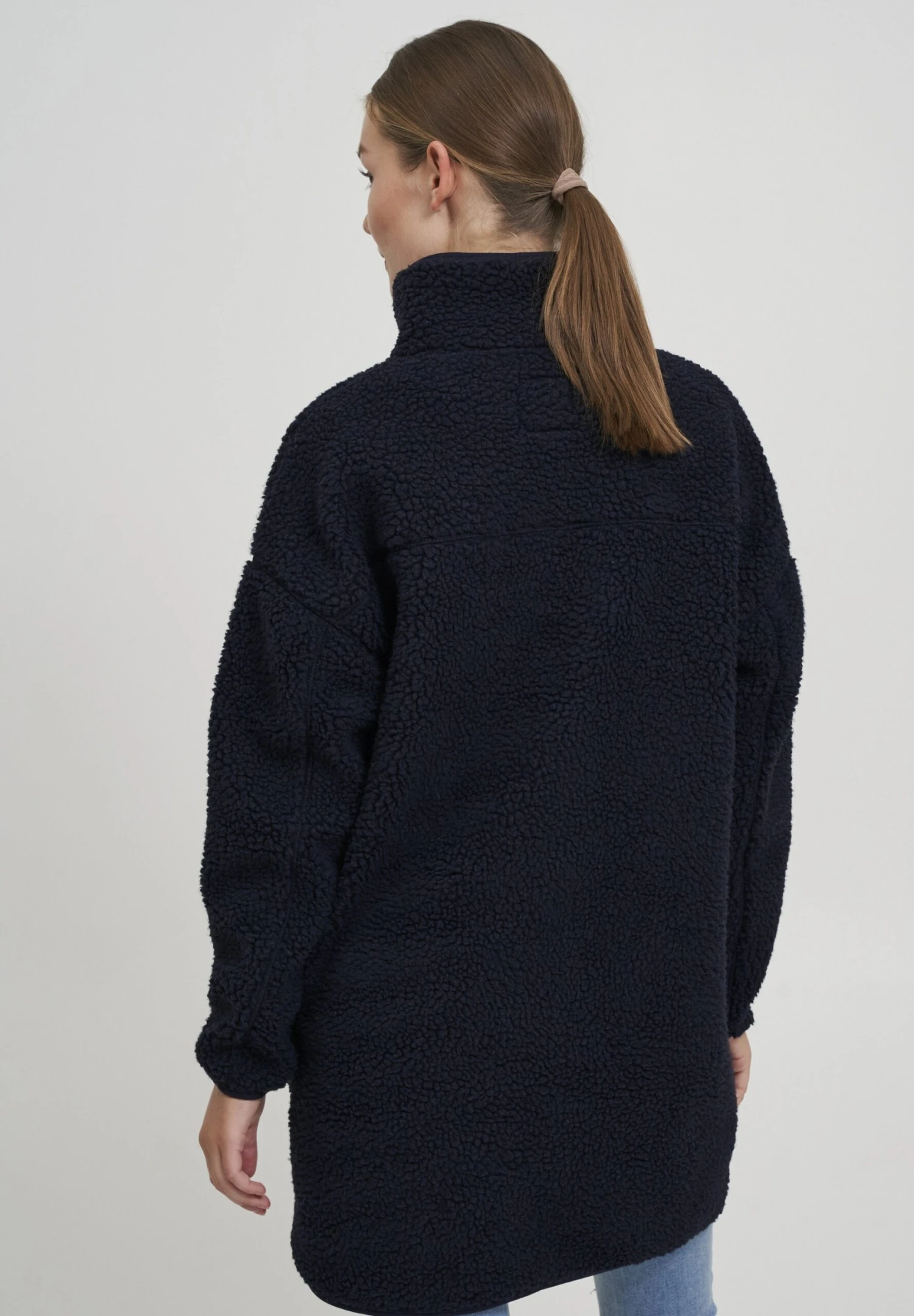 OXMO OXTOVA TEDDY - Fleece Jacket - Dark Blue 3 OXMO OXTOVA TEDDY - Fleece Jacket - Dark Blue - Image 3
