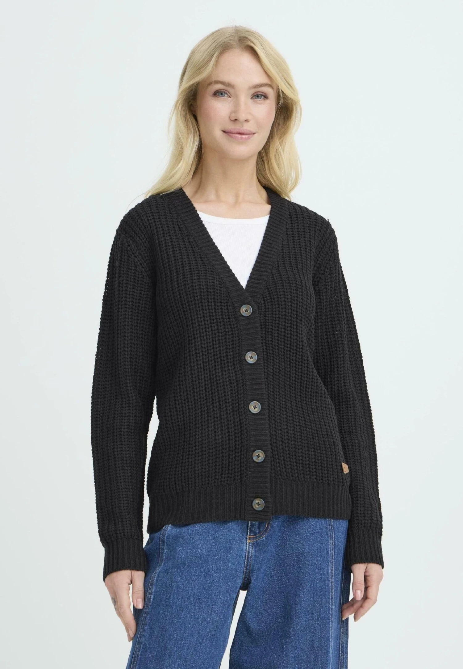 OXMO OXEDNA - Cardigan - Black 1 OXMO OXEDNA - Cardigan - Black