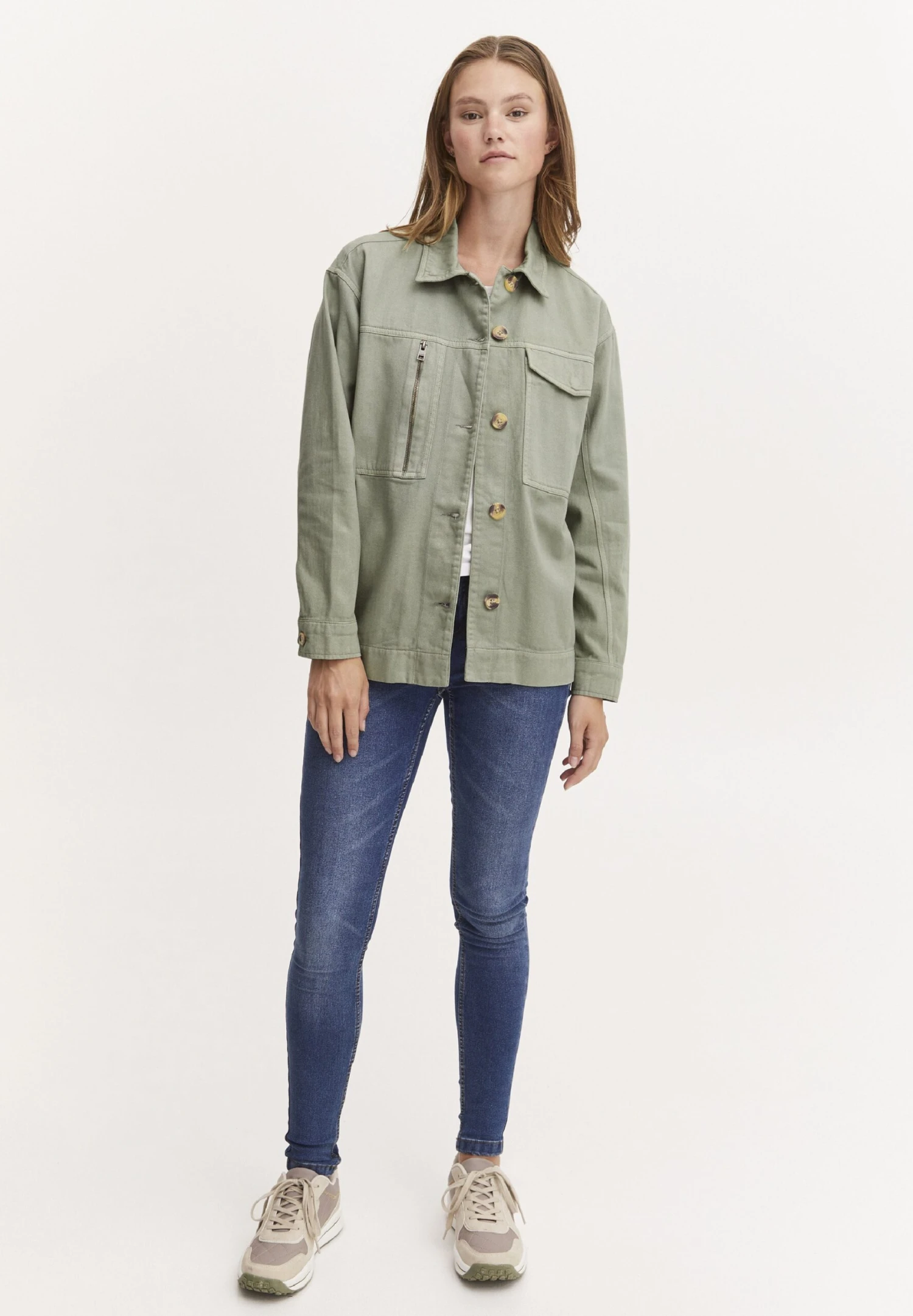 OXMO OXTAMI - Denim Jacket - Seagrass 2 OXMO OXTAMI - Denim Jacket - Seagrass - Image 2