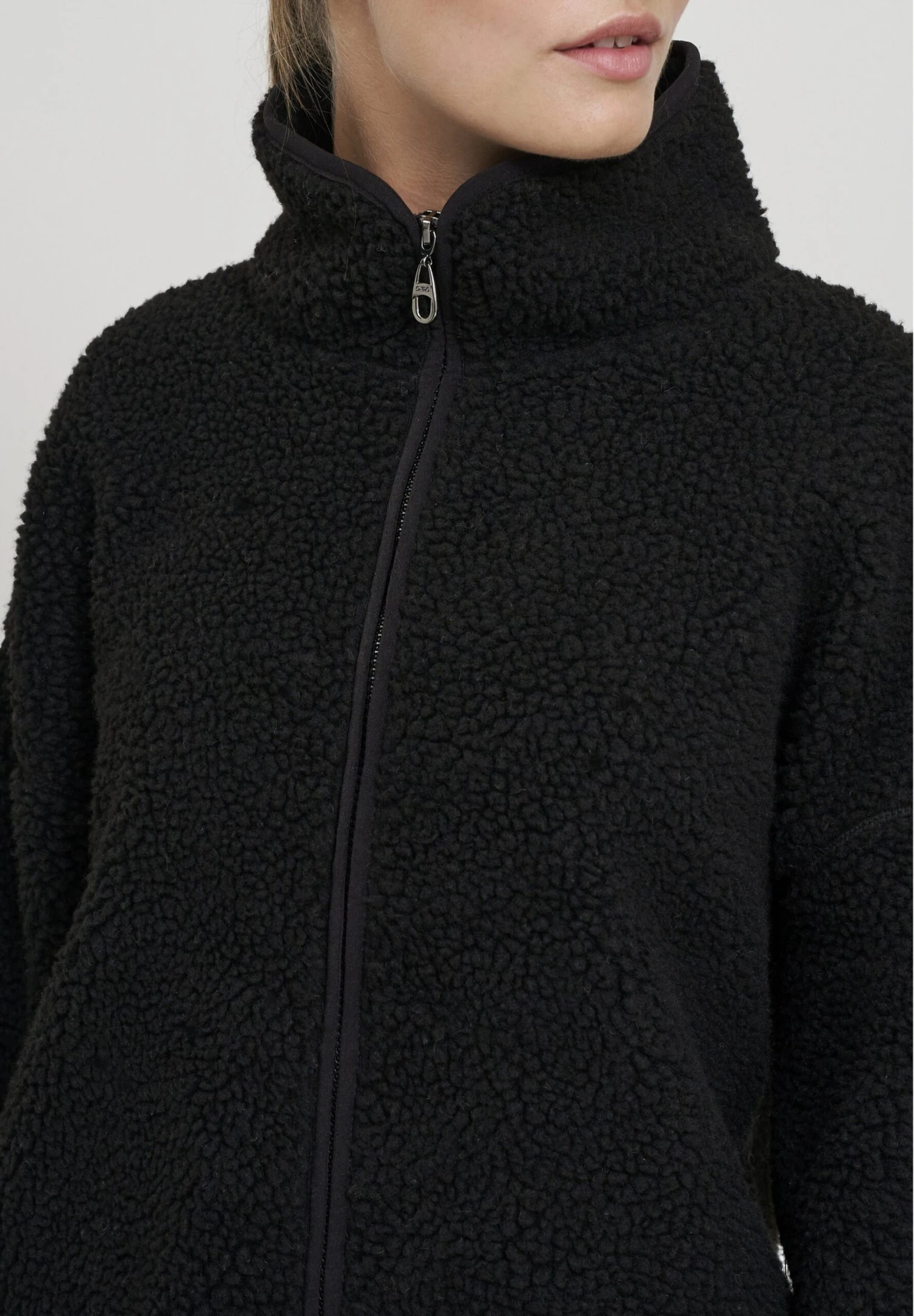 OXMO OXTOVA TEDDY - Fleece Jacket - Black 4 OXMO OXTOVA TEDDY - Fleece Jacket - Black - Image 4