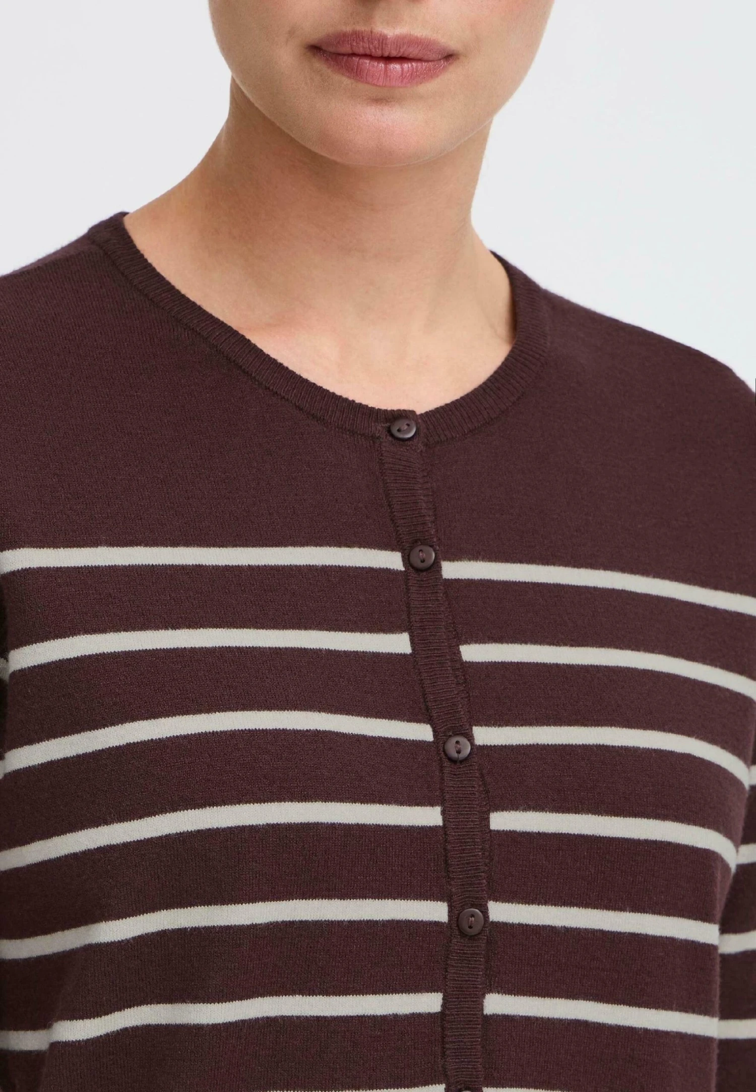 OXMO FRKEANA - Cardigan - Fudge Mix 4 OXMO FRKEANA - Cardigan - Fudge Mix - Image 4