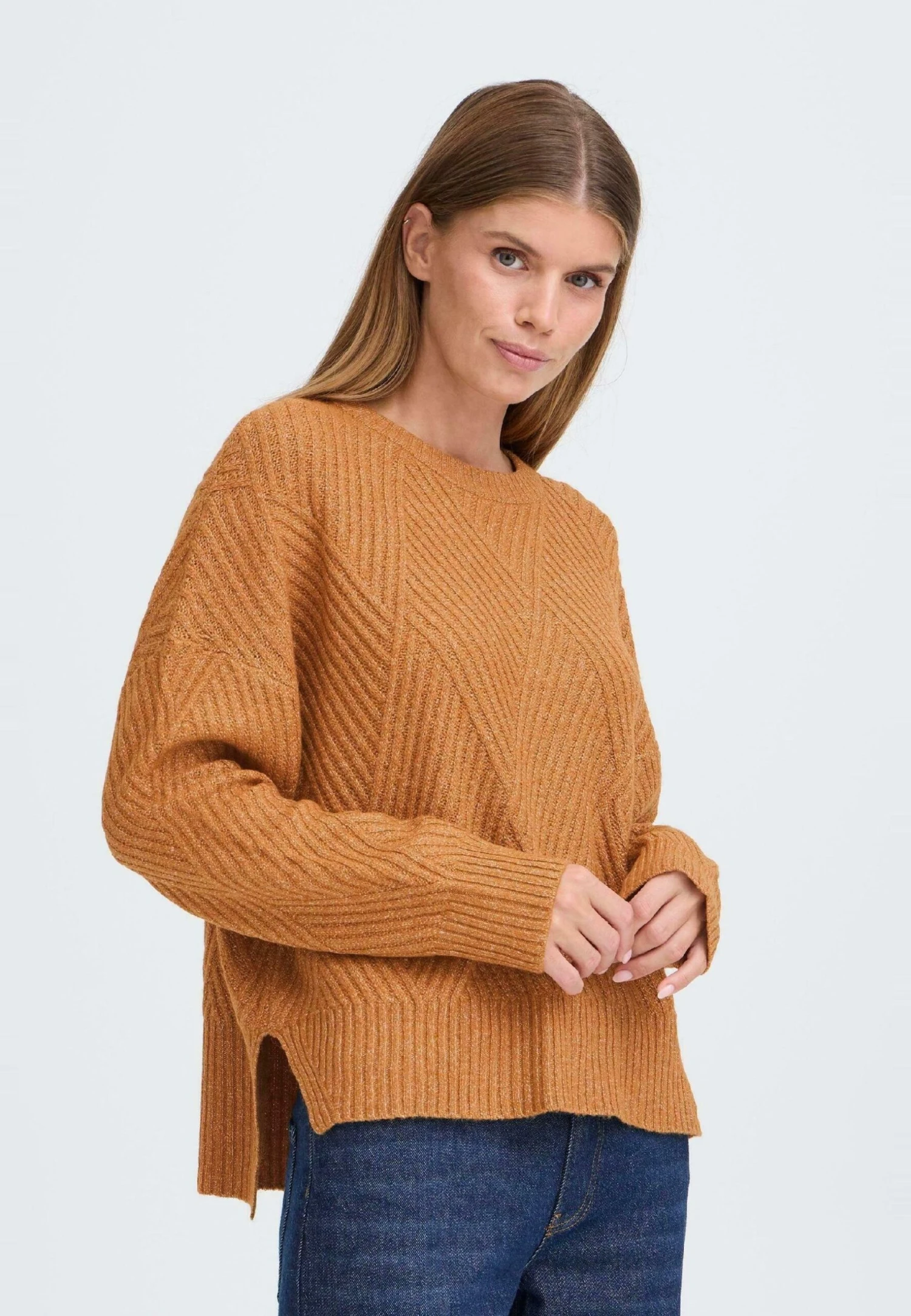 OXMO IHBOMMA - Jumper - Brown Sugar 1 OXMO IHBOMMA - Jumper - Brown Sugar