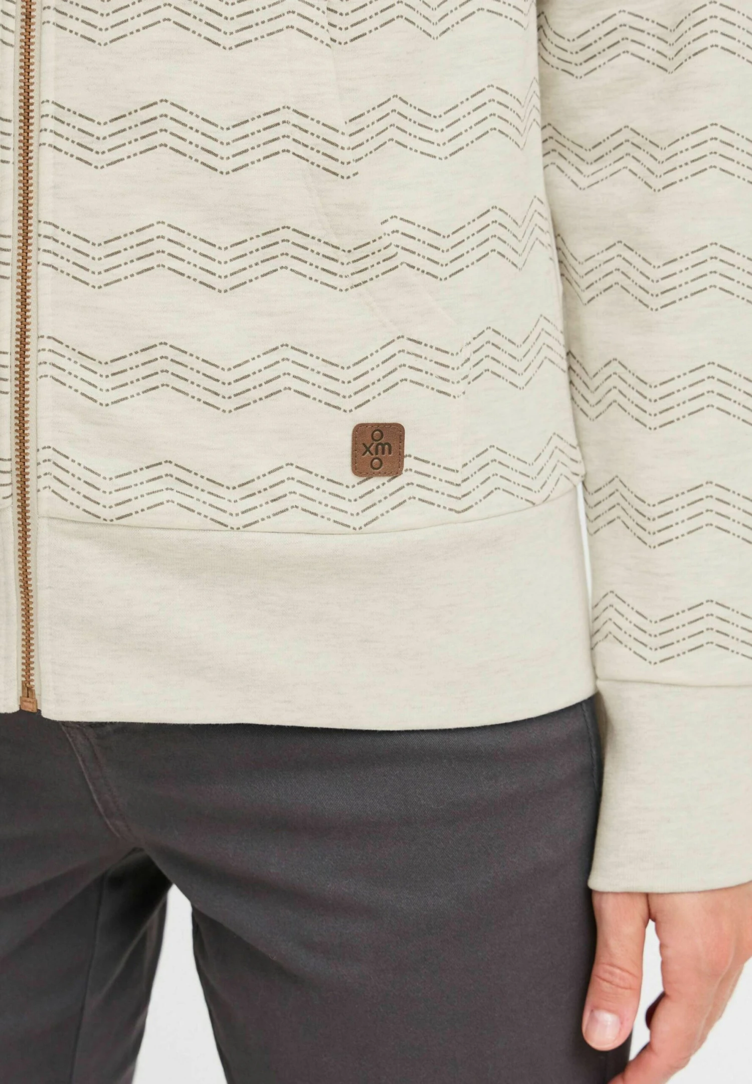 OXMO OXVANTA - Zip-up Sweatshirt - Oyster Grey Melange 4 OXMO OXVANTA - Zip-up Sweatshirt - Oyster Grey Melange - Image 4