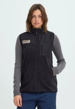 OXMO OXNETE FLEECE - Waistcoat - Black