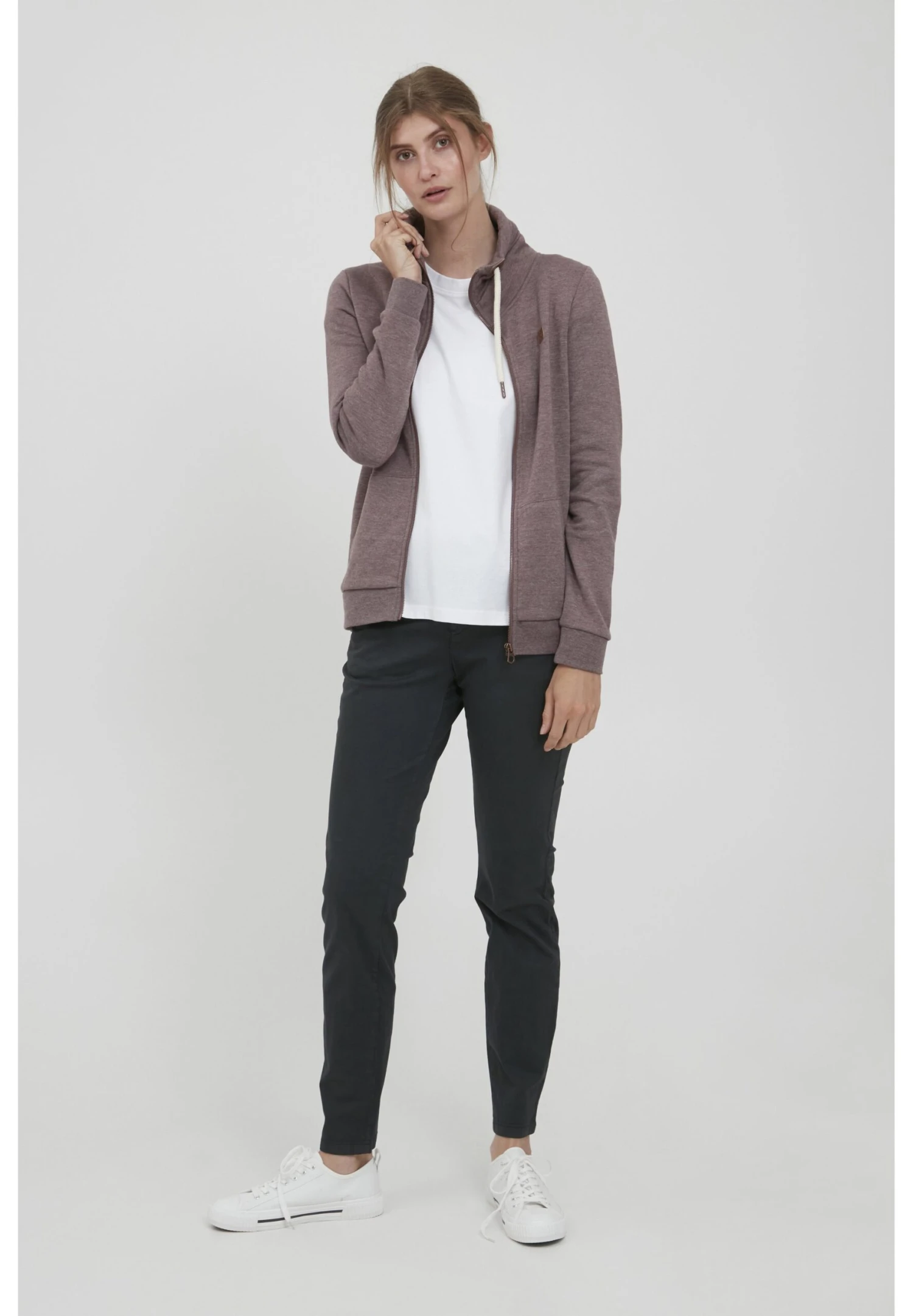 OXMO OXVICKY - Zip-up Sweatshirt - Sparrow M 2 OXMO OXVICKY - Zip-up Sweatshirt - Sparrow M - Image 2