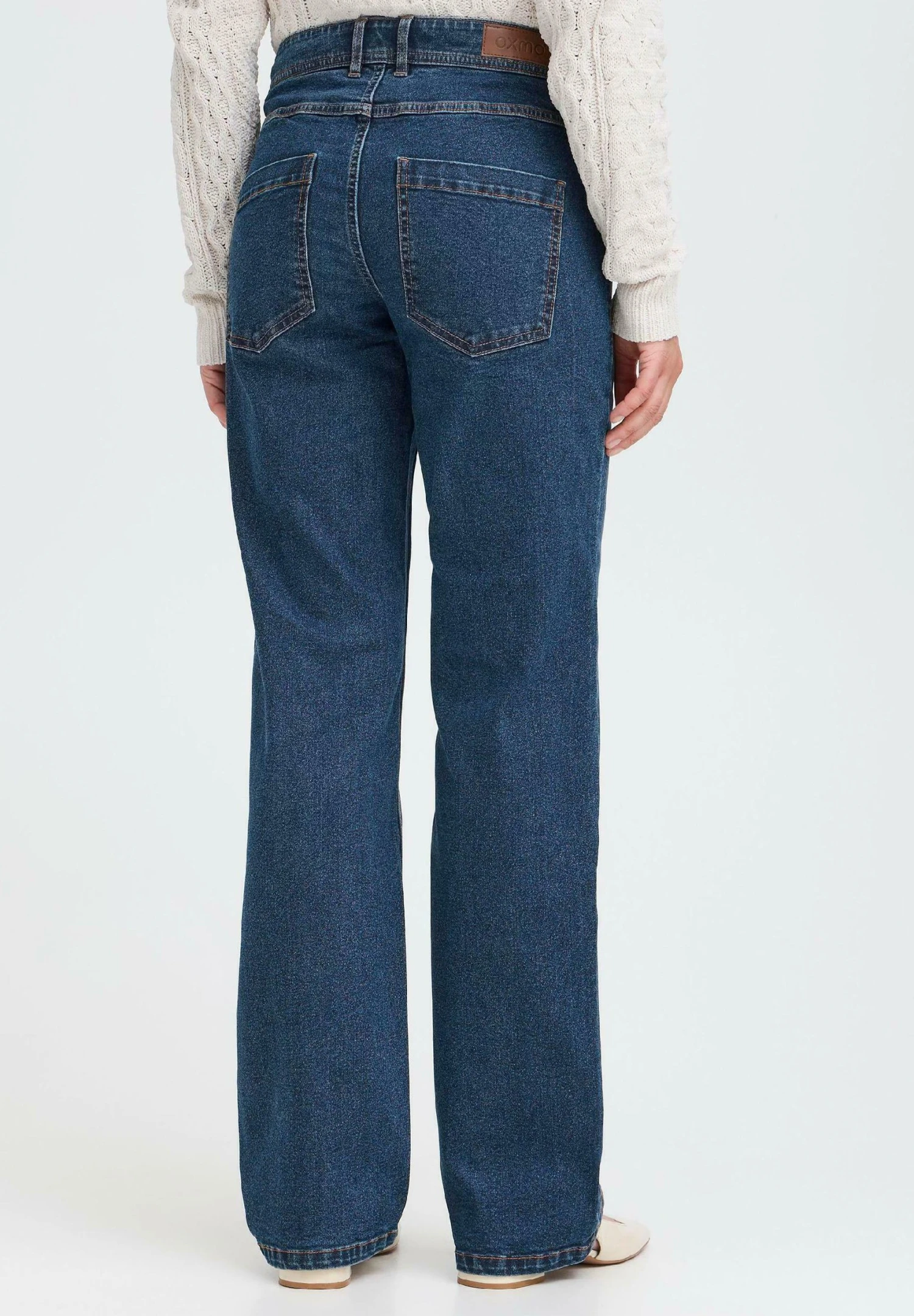 OXMO OXHELLE - Straight Leg Jeans - Dark Blue Denim 5 OXMO OXHELLE - Straight Leg Jeans - Dark Blue Denim - Image 5