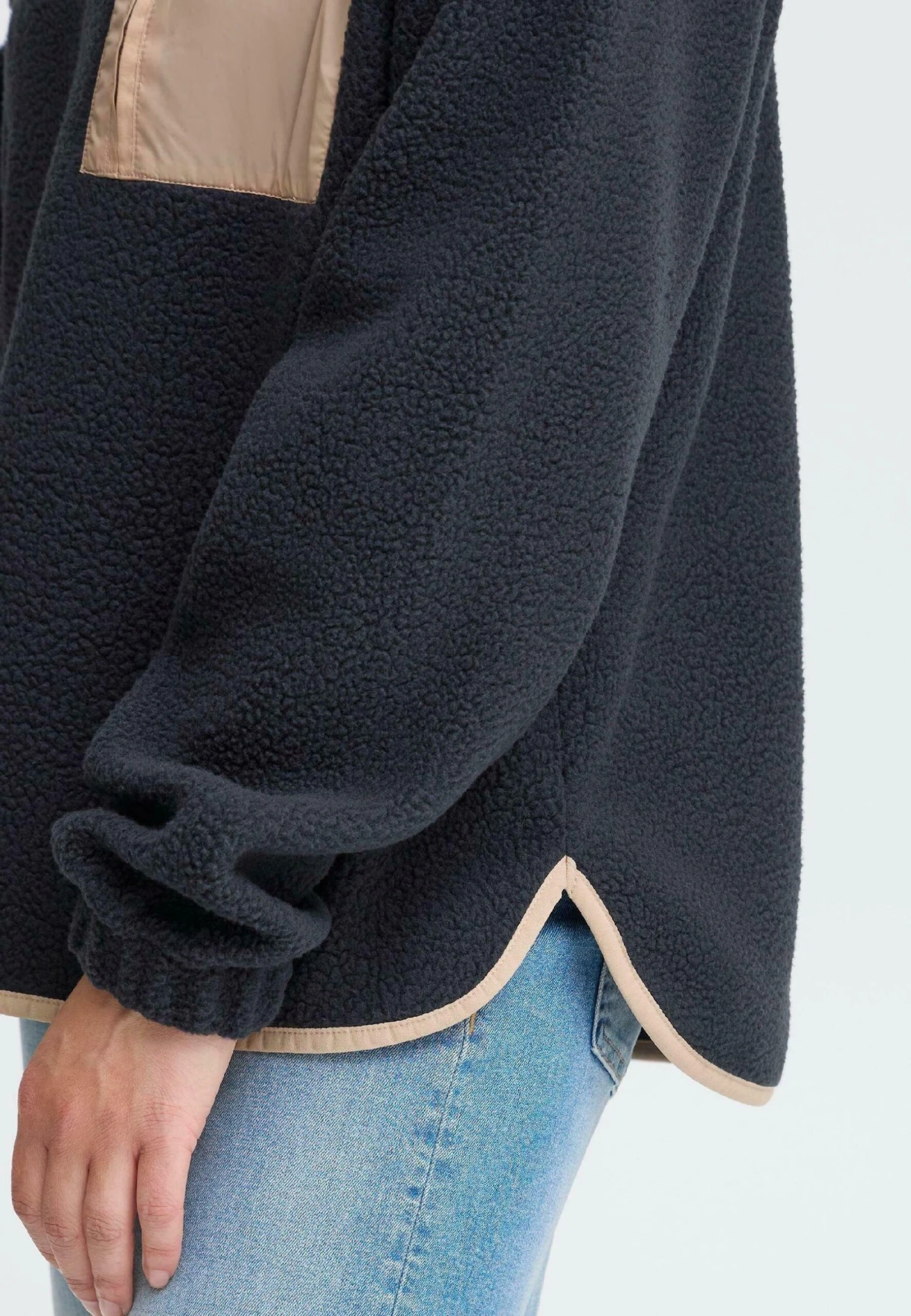 OXMO OXPIALA - Fleece Jumper - Total Eclipse 5 OXMO OXPIALA - Fleece Jumper - Total Eclipse - Image 5