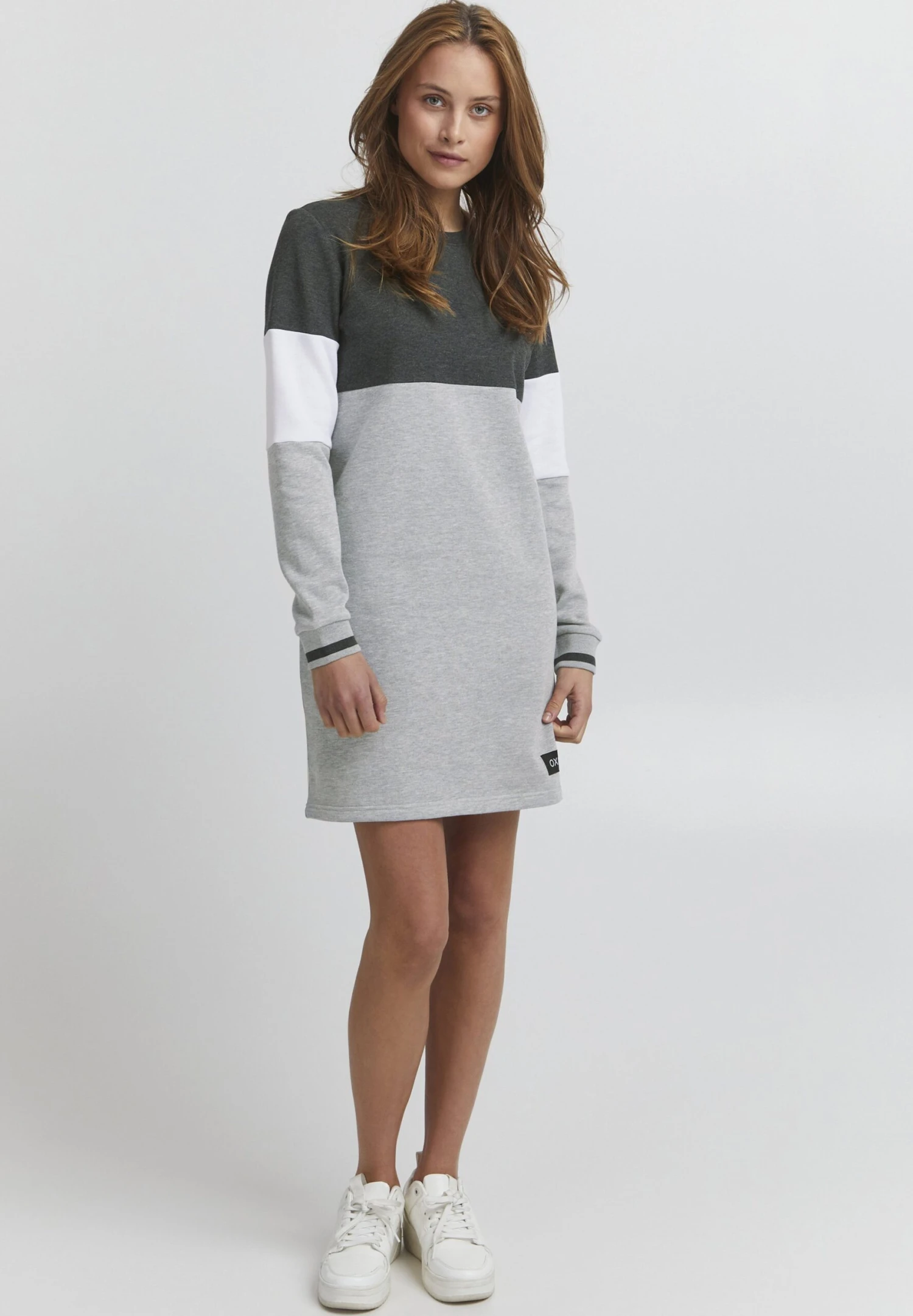 OXMO OXOMILA - Day Dress - Dark Grey Melange 2 OXMO OXOMILA - Day Dress - Dark Grey Melange - Image 2
