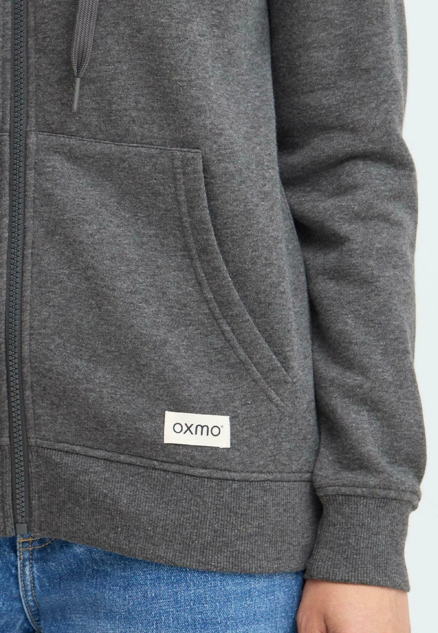 OXMO OXKAREN - Zip-up Sweatshirt - Dark Grey Melange 5 OXMO OXKAREN - Zip-up Sweatshirt - Dark Grey Melange - Image 5