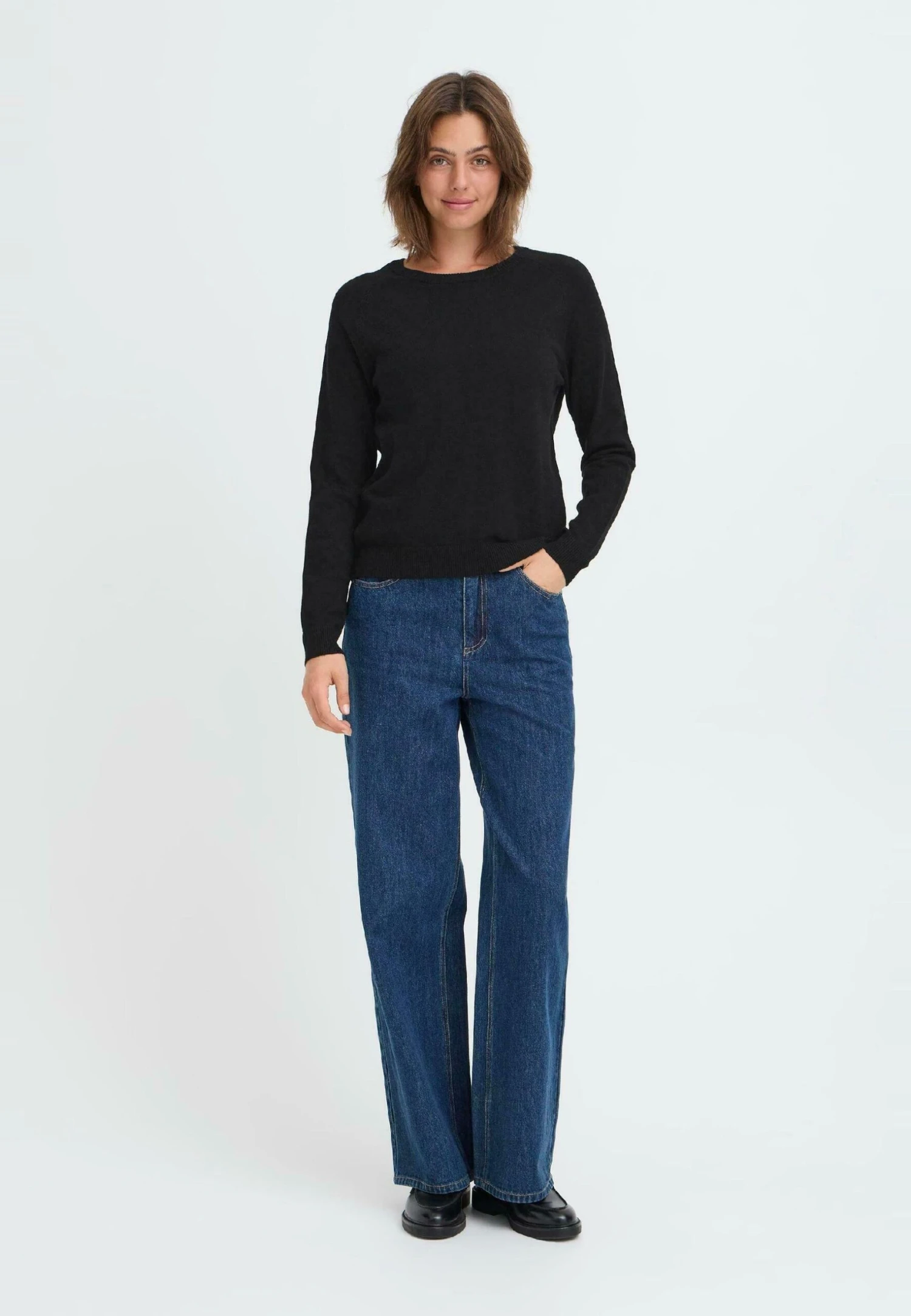 OXMO BMMNORA RAGLAN - Jumper - Black 2 OXMO BMMNORA RAGLAN - Jumper - Black - Image 2