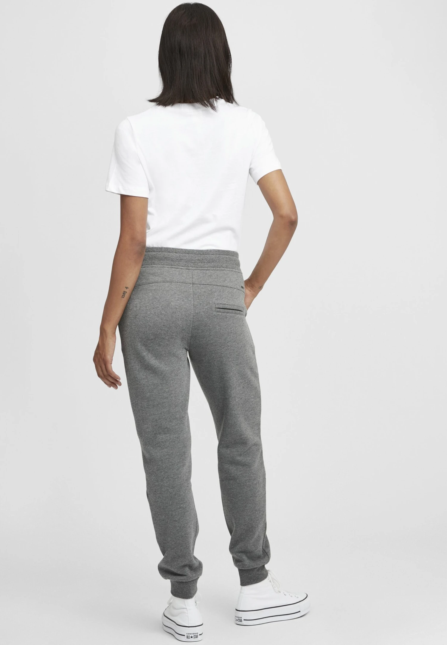 OXMO OXOLIVIA REGULAR FIT - Tracksuit Bottoms - Grey Mel 3 OXMO OXOLIVIA REGULAR FIT - Tracksuit Bottoms - Grey Mel - Image 3