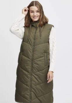 OXMO OXBolyn - Waistcoat - Olive Night