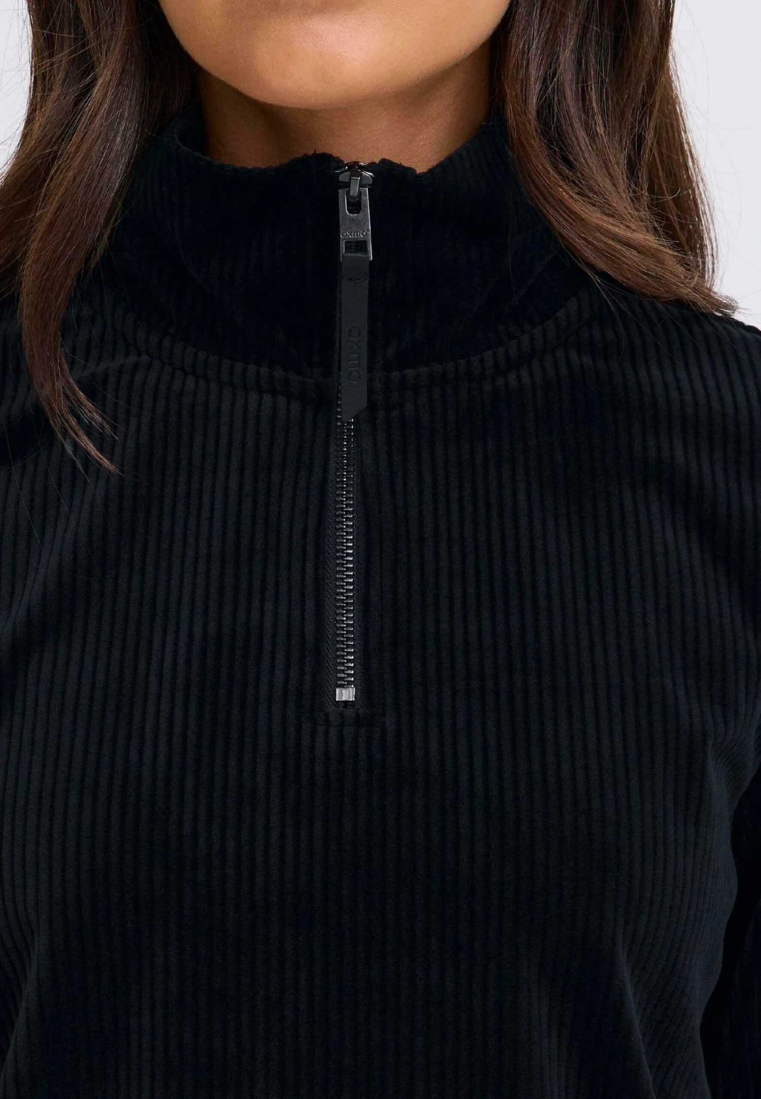 OXMO OXEBBA HALFZIP - Sweatshirt - Black 4 OXMO OXEBBA HALFZIP - Sweatshirt - Black - Image 4