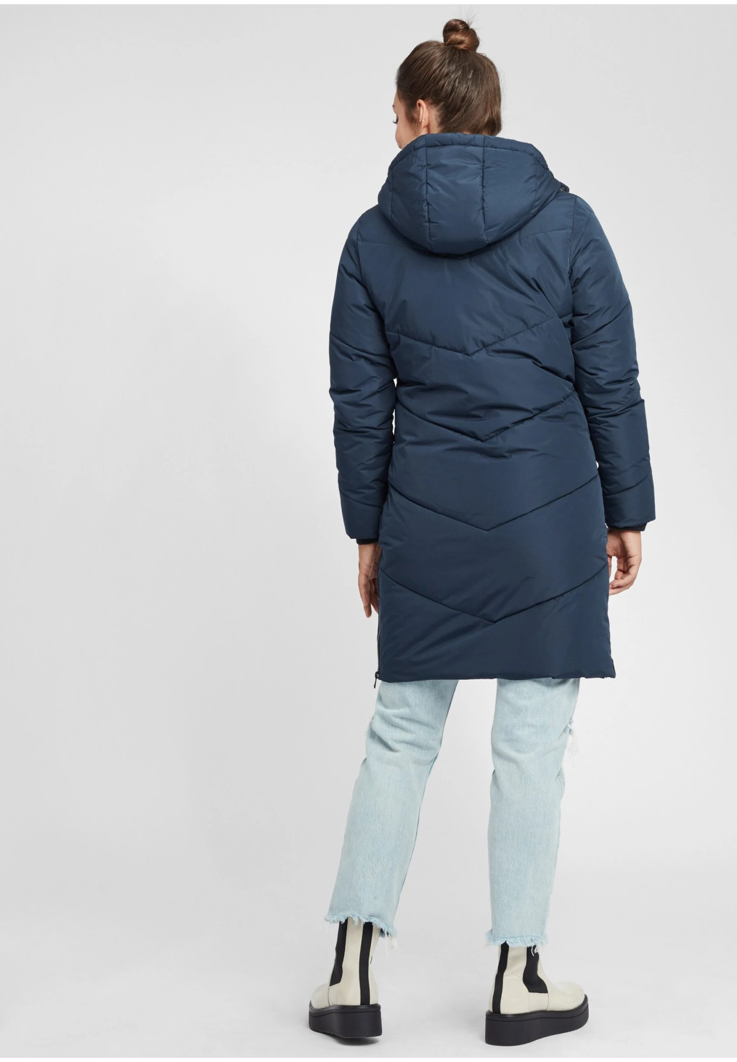 OXMO OXJuna - Winter Coat - Insignia Blue 3 OXMO OXJuna - Winter Coat - Insignia Blue - Image 3