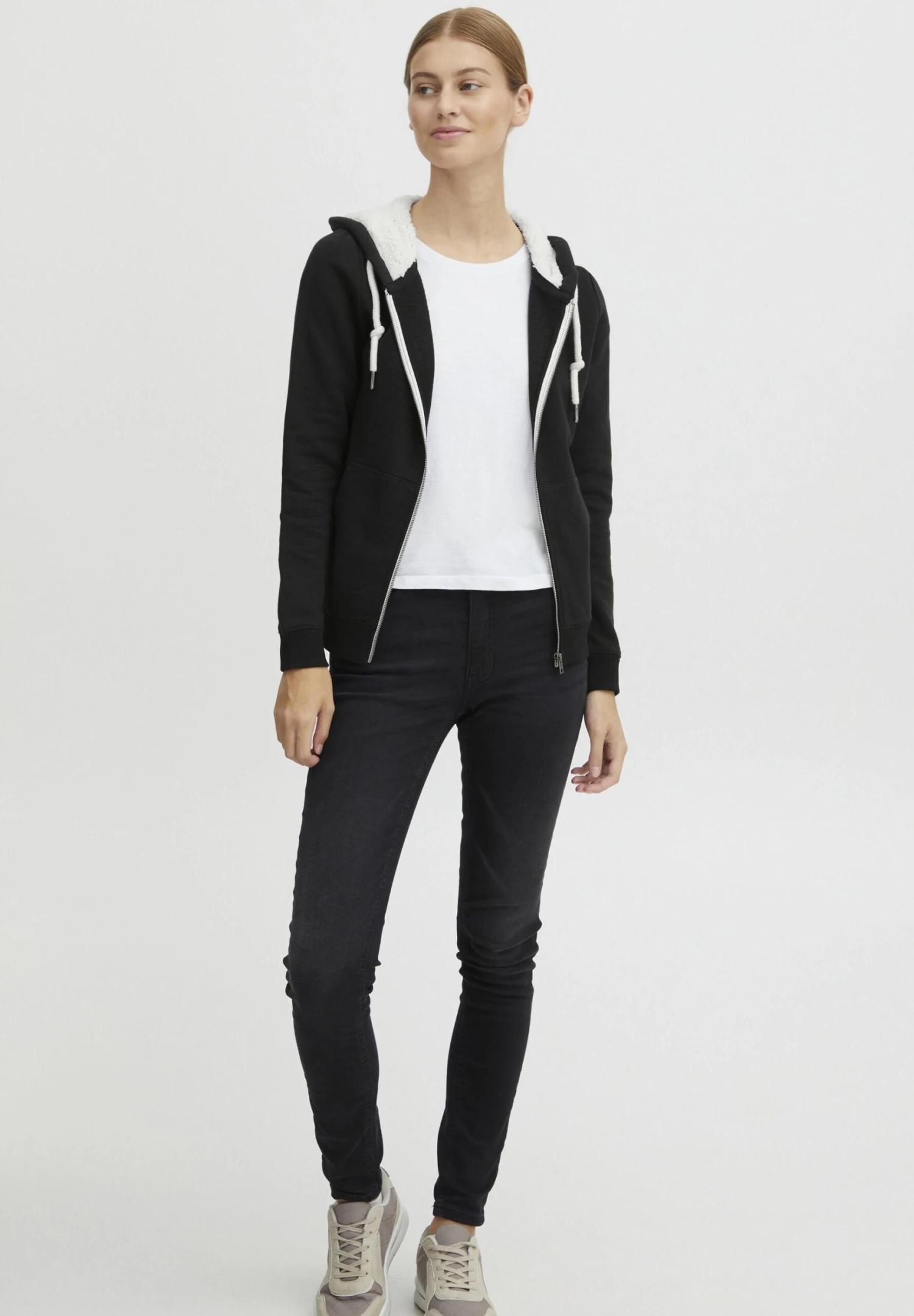 OXMO OXBINJI - Zip-up Sweatshirt - Black 2 OXMO OXBINJI - Zip-up Sweatshirt - Black - Image 2