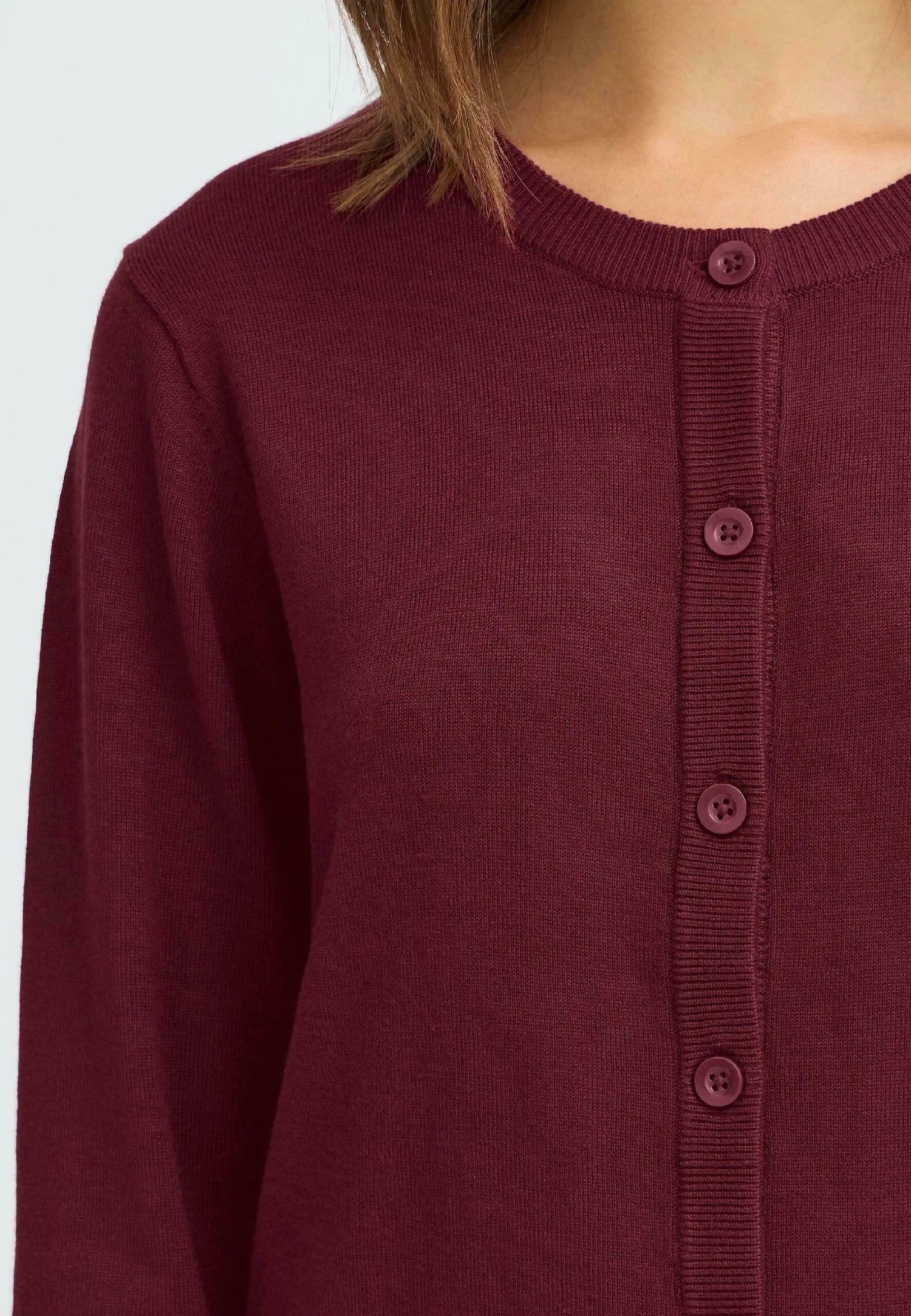 OXMO OXAIDA - Cardigan - Chocolate Truffle 4 OXMO OXAIDA - Cardigan - Chocolate Truffle - Image 4