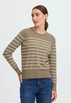 OXMO FRKEANA - Jumper - Desert Taupe Mix