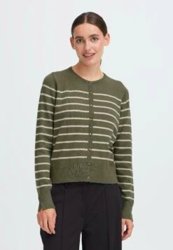 OXMO FRKEANA - Cardigan - Dusty Olive Mix