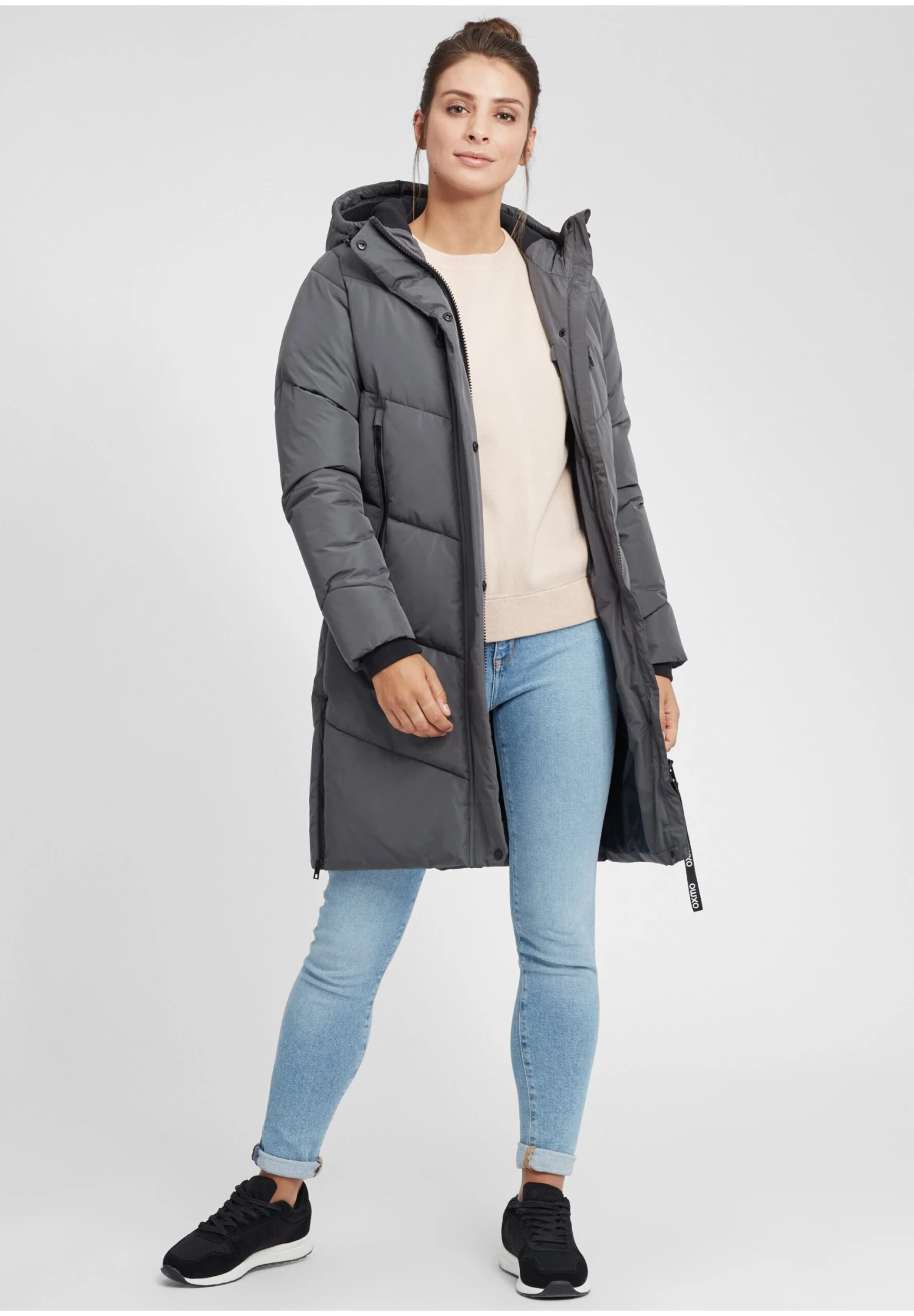 OXMO OXJuna - Winter Coat - Iron Gate 2 OXMO OXJuna - Winter Coat - Iron Gate - Image 2