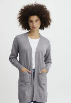 OXMO OXRitiana - Cardigan - Mid Grey Melange