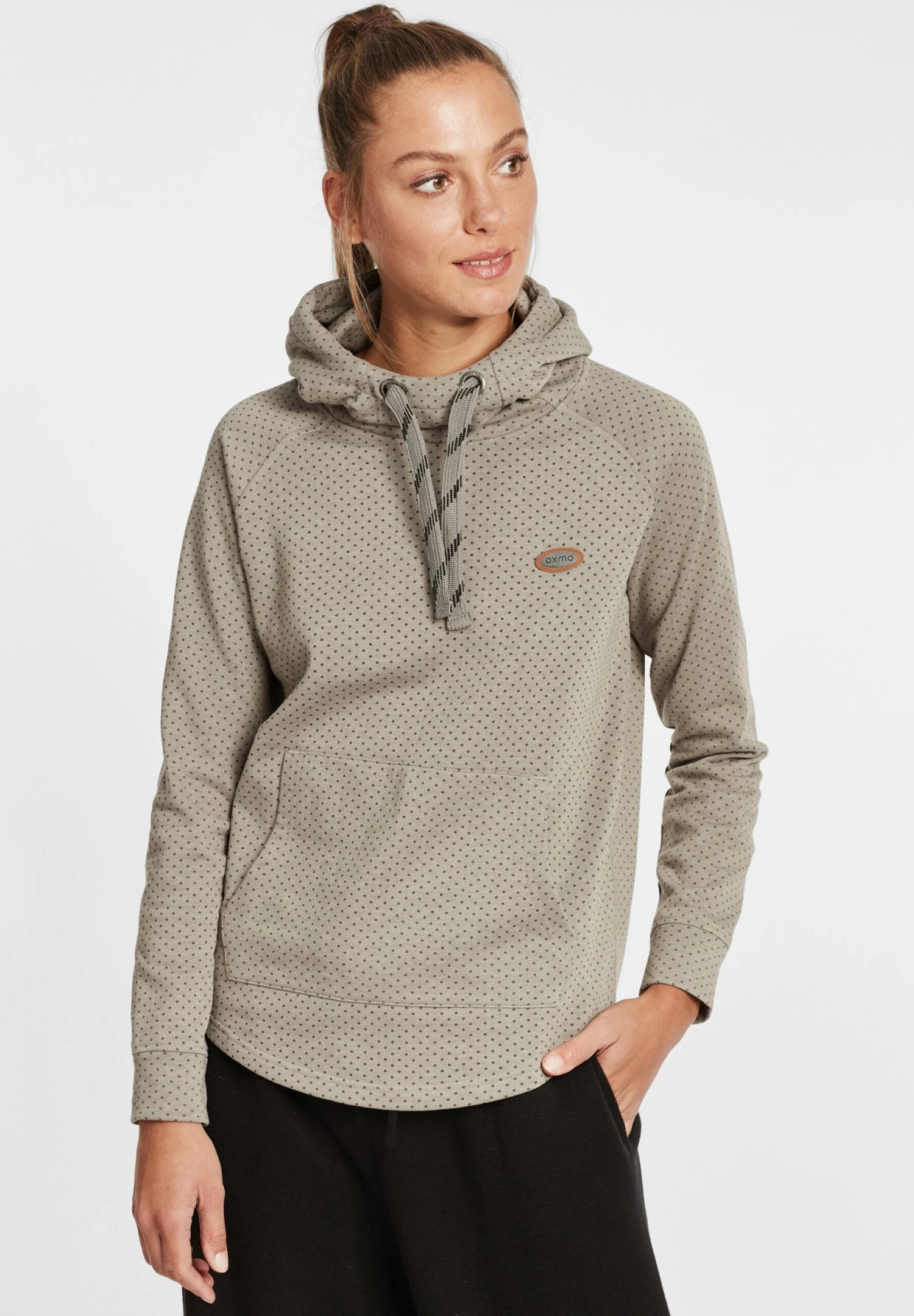 OXMO OXAMINA - Hoodie - Grey Melange 1 OXMO OXAMINA - Hoodie - Grey Melange