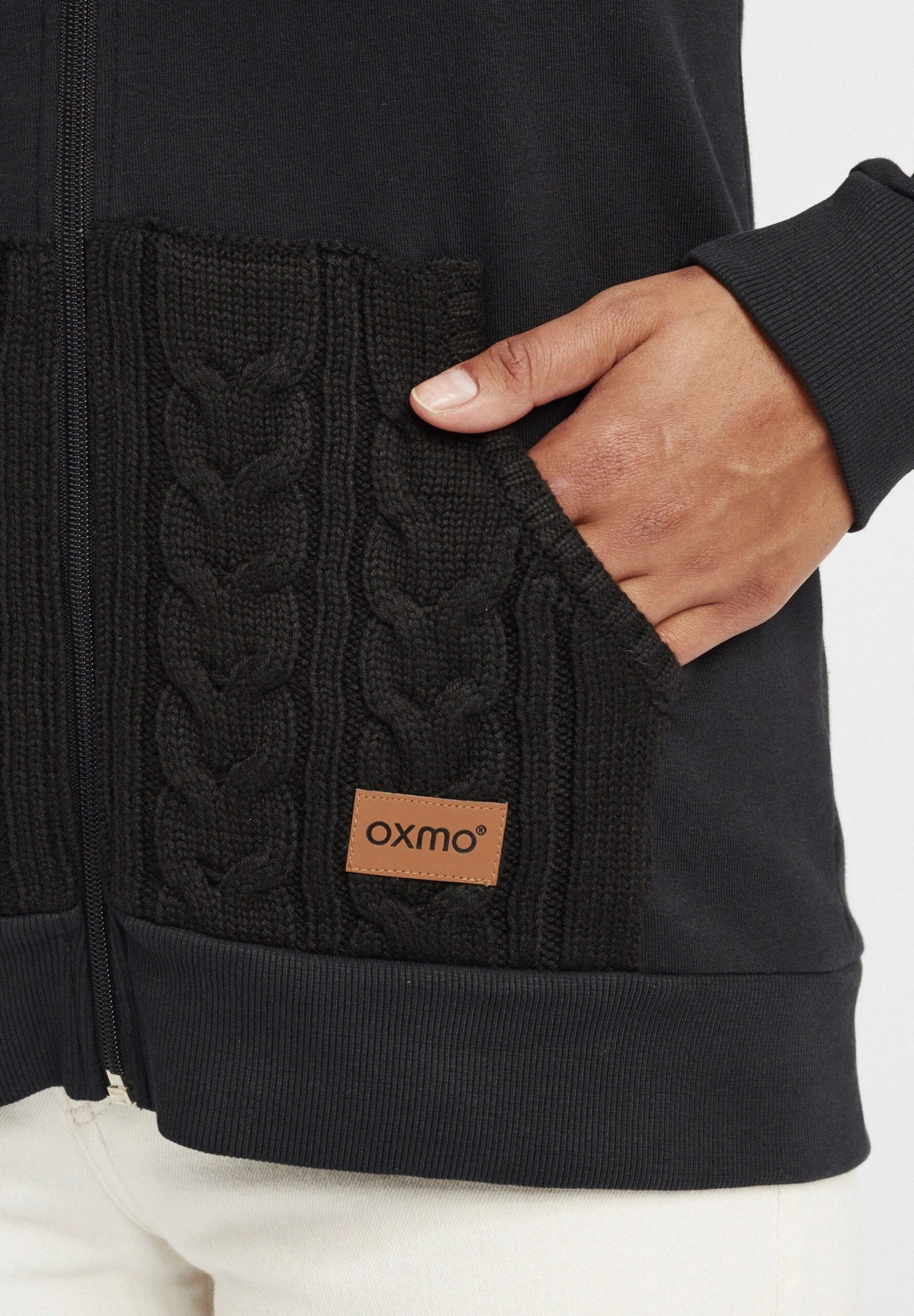 OXMO OXMatilda - Zip-up Sweatshirt - Black 10 OXMO OXMatilda - Zip-up Sweatshirt - Black - Image 10