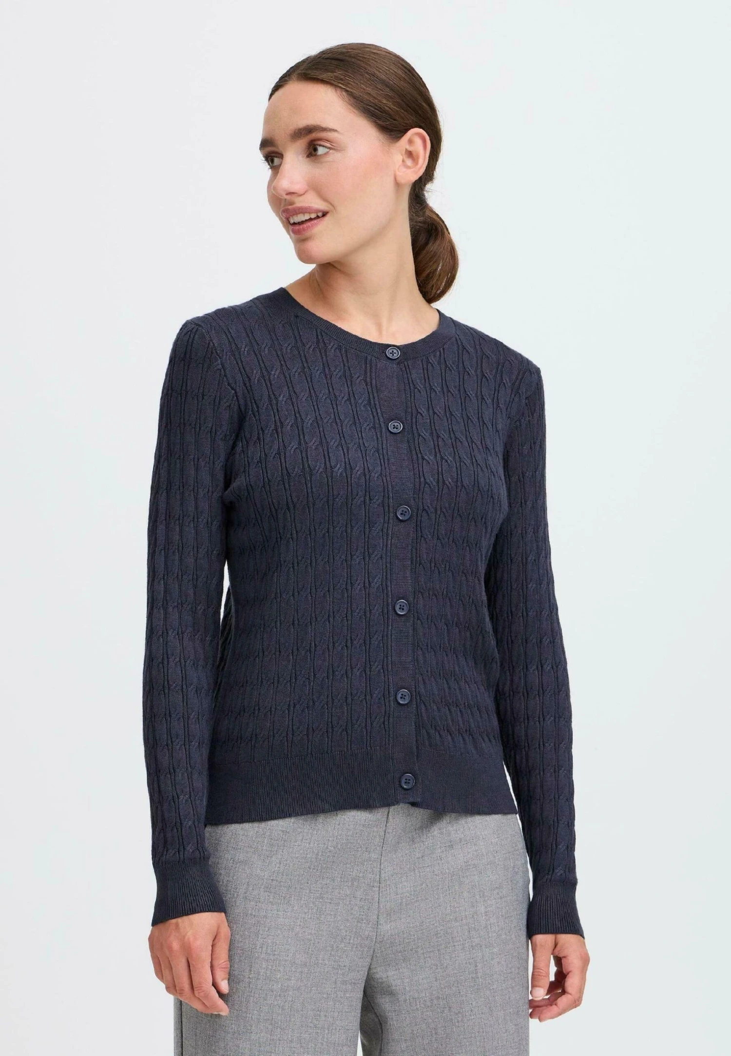 OXMO IHSASJA - Cardigan - Total Eclipse 1 OXMO IHSASJA - Cardigan - Total Eclipse