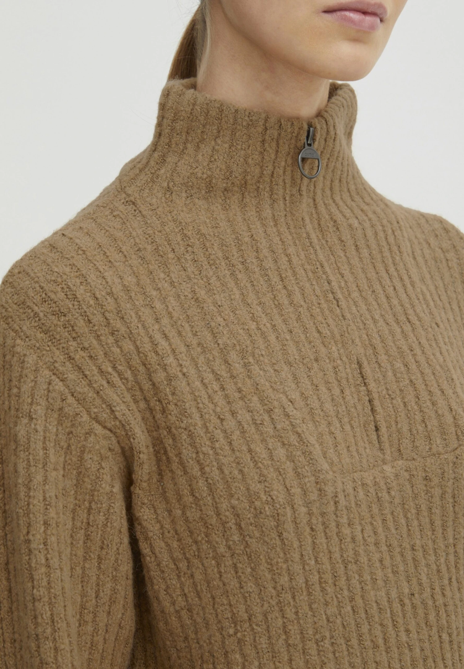 OXMO OXSaline - Jumper - Tannin Melange 4 OXMO OXSaline - Jumper - Tannin Melange - Image 4