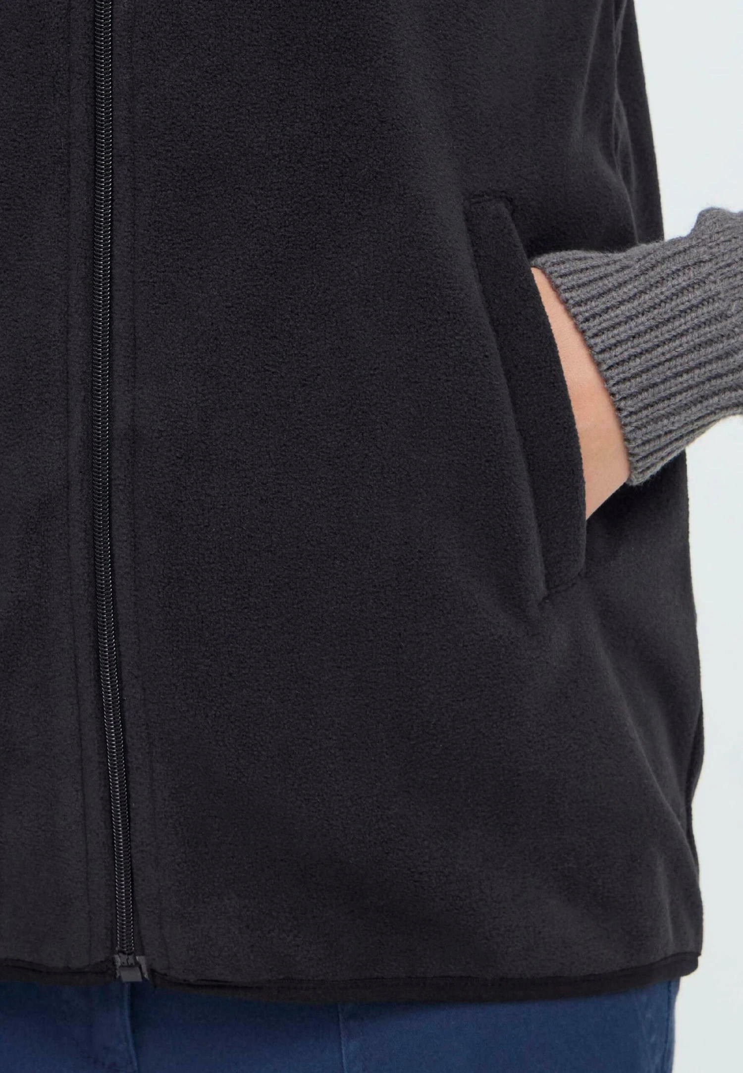 OXMO OXNETE FLEECE - Waistcoat - Black 5 OXMO OXNETE FLEECE - Waistcoat - Black - Image 5