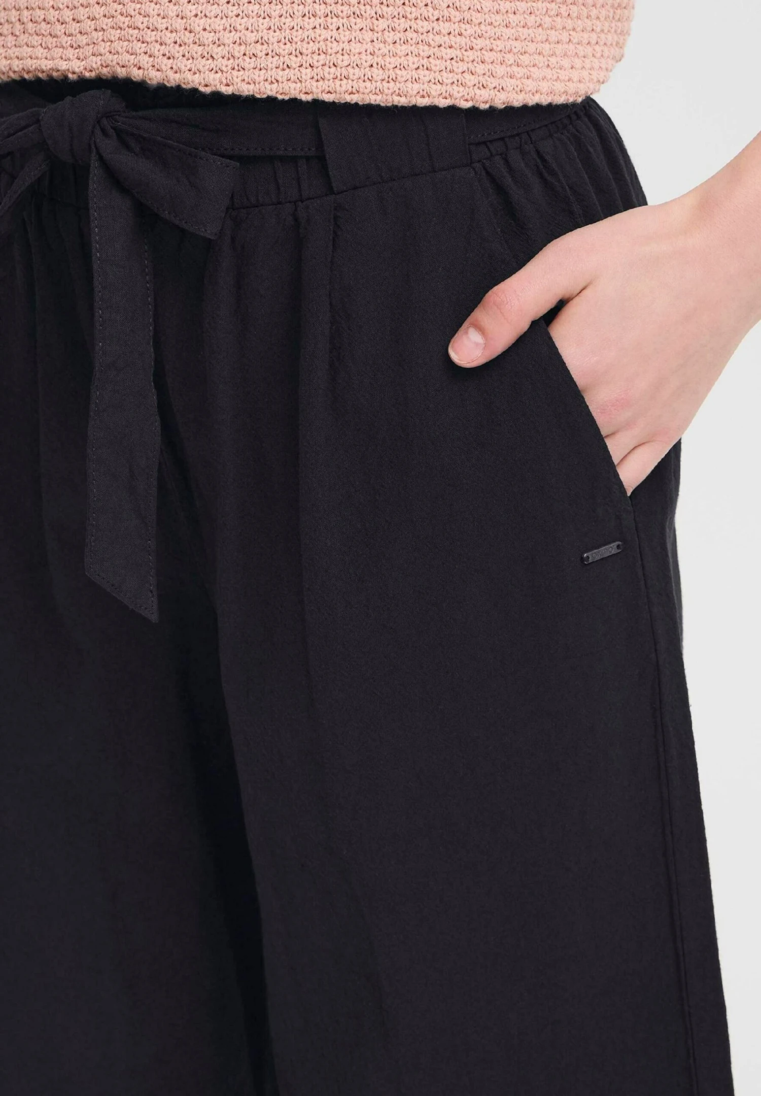 OXMO OXLINASA REGULAR FIT - Trousers - Black 4 OXMO OXLINASA REGULAR FIT - Trousers - Black - Image 4