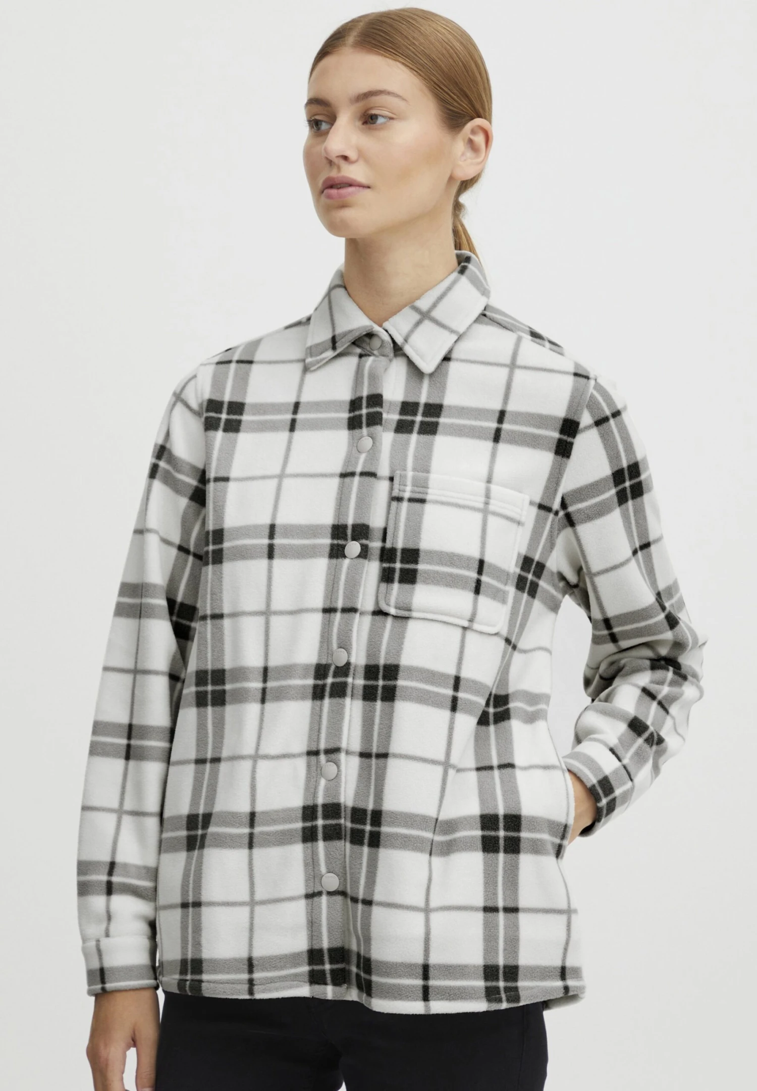 OXMO OXCHIA - Fleece Jacket - Asphalt 1 OXMO OXCHIA - Fleece Jacket - Asphalt