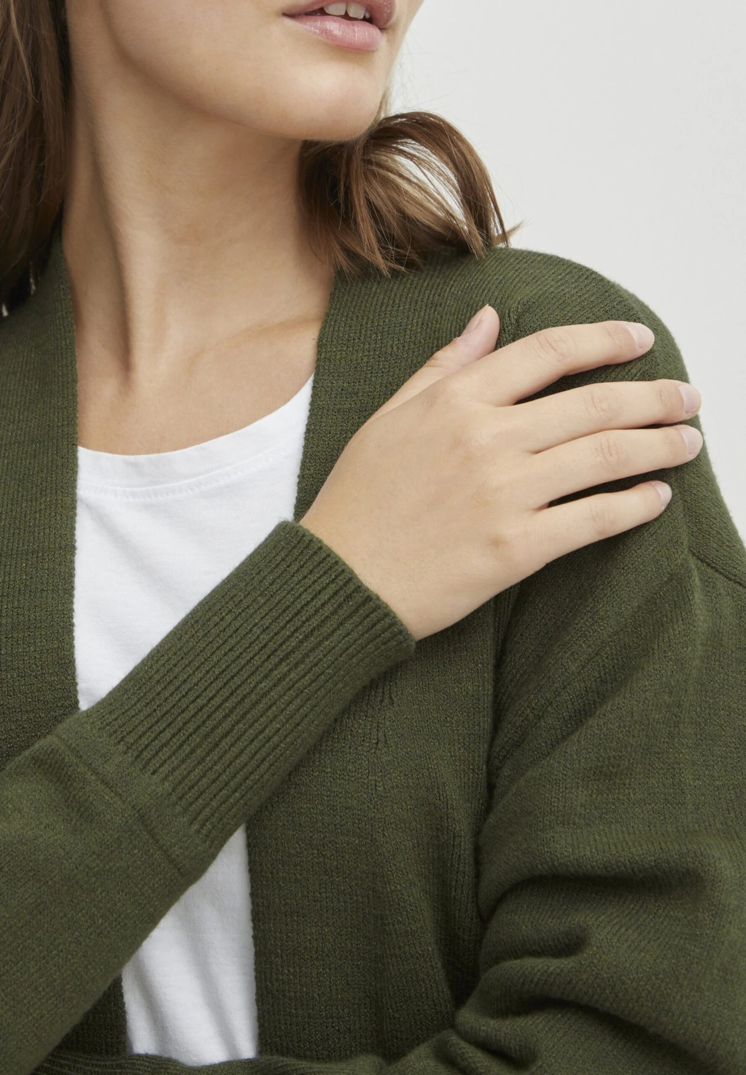 OXMO OXRitiana - Cardigan - Rifle Green Melange 4 OXMO OXRitiana - Cardigan - Rifle Green Melange - Image 4