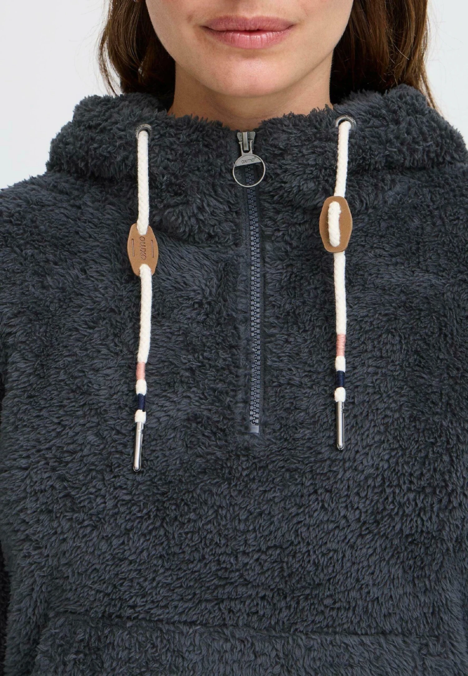 OXMO OXANOUSH FLEECE - Fleece Jumper - Total Eclipse 4 OXMO OXANOUSH FLEECE - Fleece Jumper - Total Eclipse - Image 4