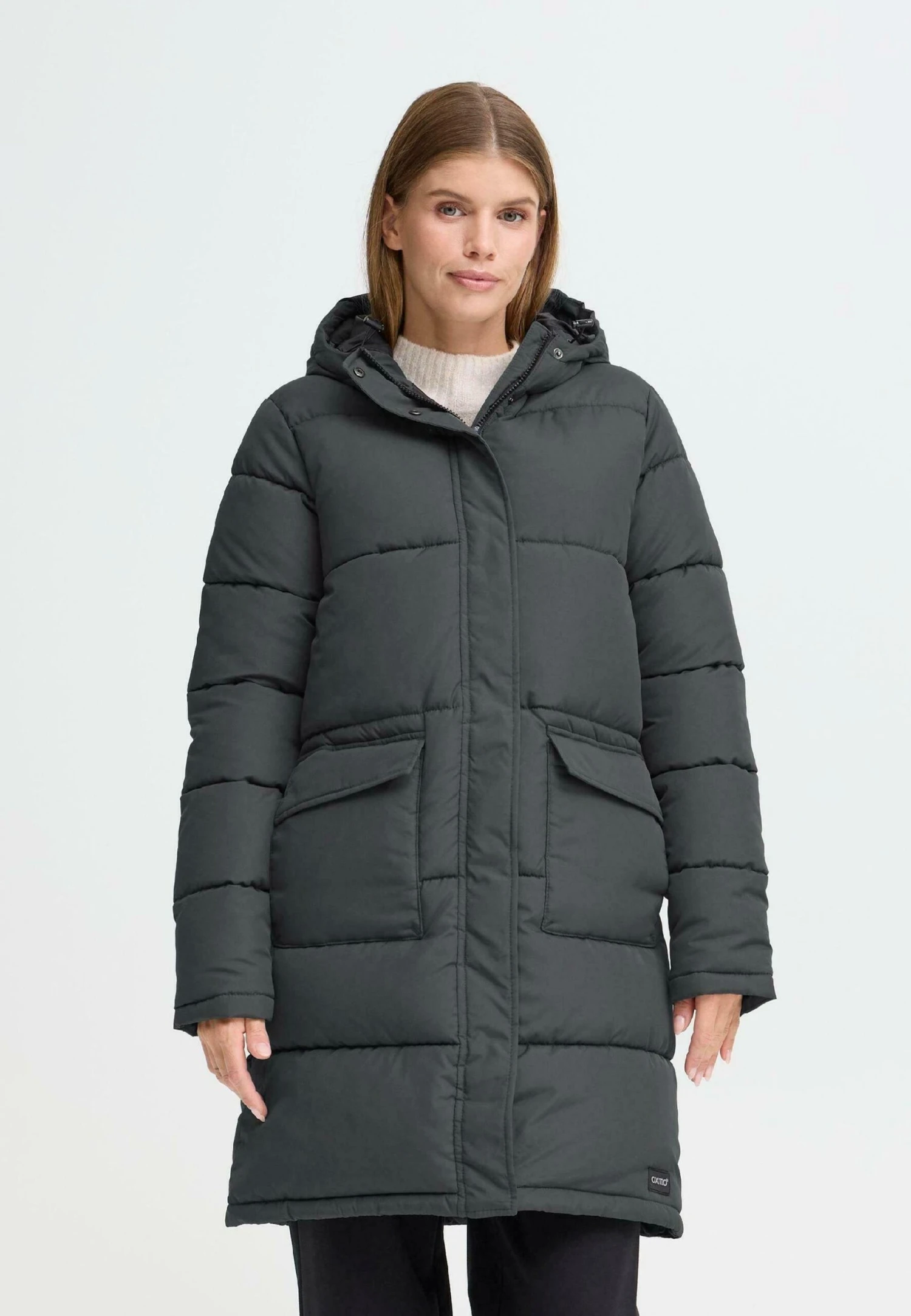 OXMO OX LONG - Winter Coat - Forged Iron 1 OXMO OX LONG - Winter Coat - Forged Iron