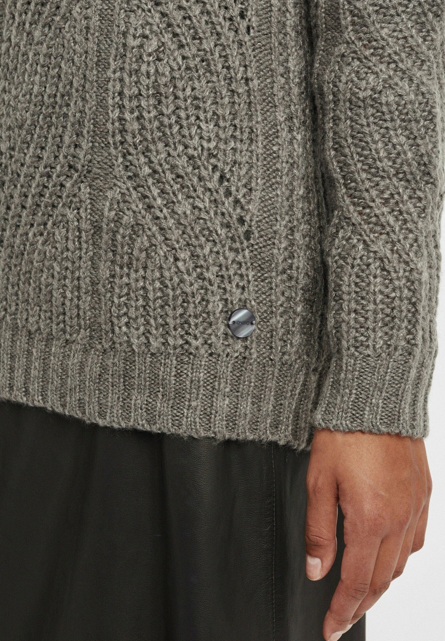 OXMO OXChiara - Jumper - Medium Grey Melange 5 OXMO OXChiara - Jumper - Medium Grey Melange - Image 5