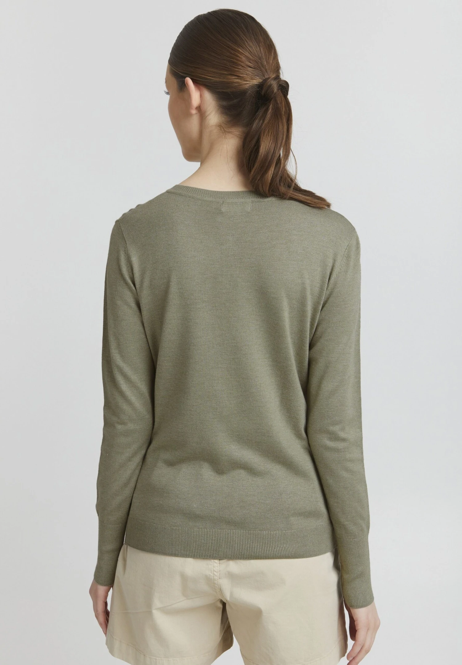 OXMO OXHLIN - Cardigan - Seagrass Melange 3 OXMO OXHLIN - Cardigan - Seagrass Melange - Image 3