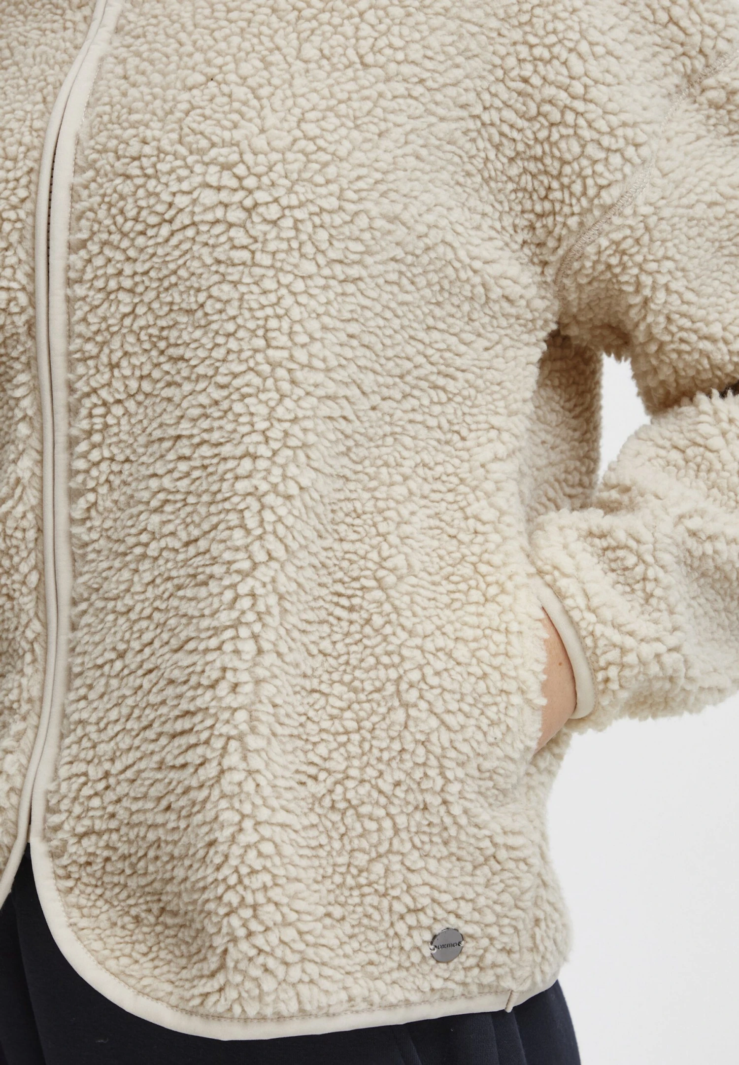 OXMO OXTonje - Fleece Jacket - Oyster 4 OXMO OXTonje - Fleece Jacket - Oyster - Image 4