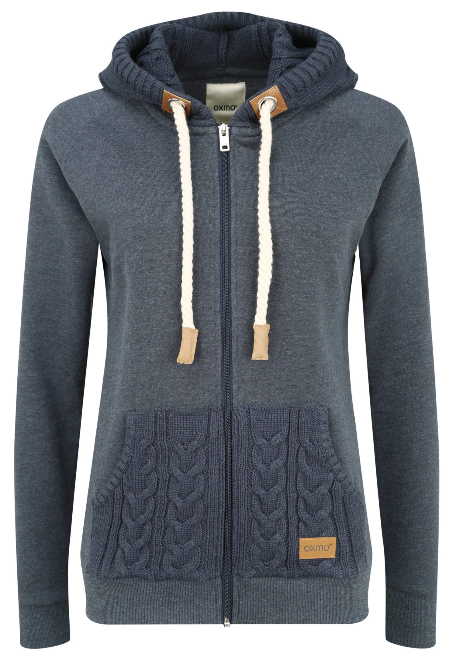 OXMO OXMatilda - Zip-up Sweatshirt - Ins Bl Mel 6 OXMO OXMatilda - Zip-up Sweatshirt - Ins Bl Mel - Image 6