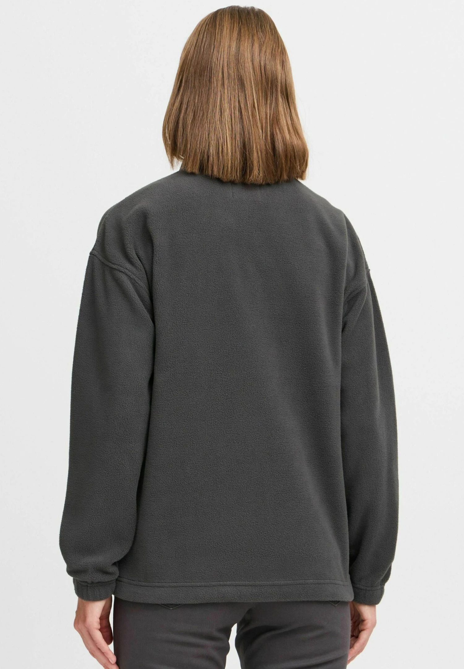 OXMO OXMARTA - Fleece Jacket - Forged Iron 3 OXMO OXMARTA - Fleece Jacket - Forged Iron - Image 3