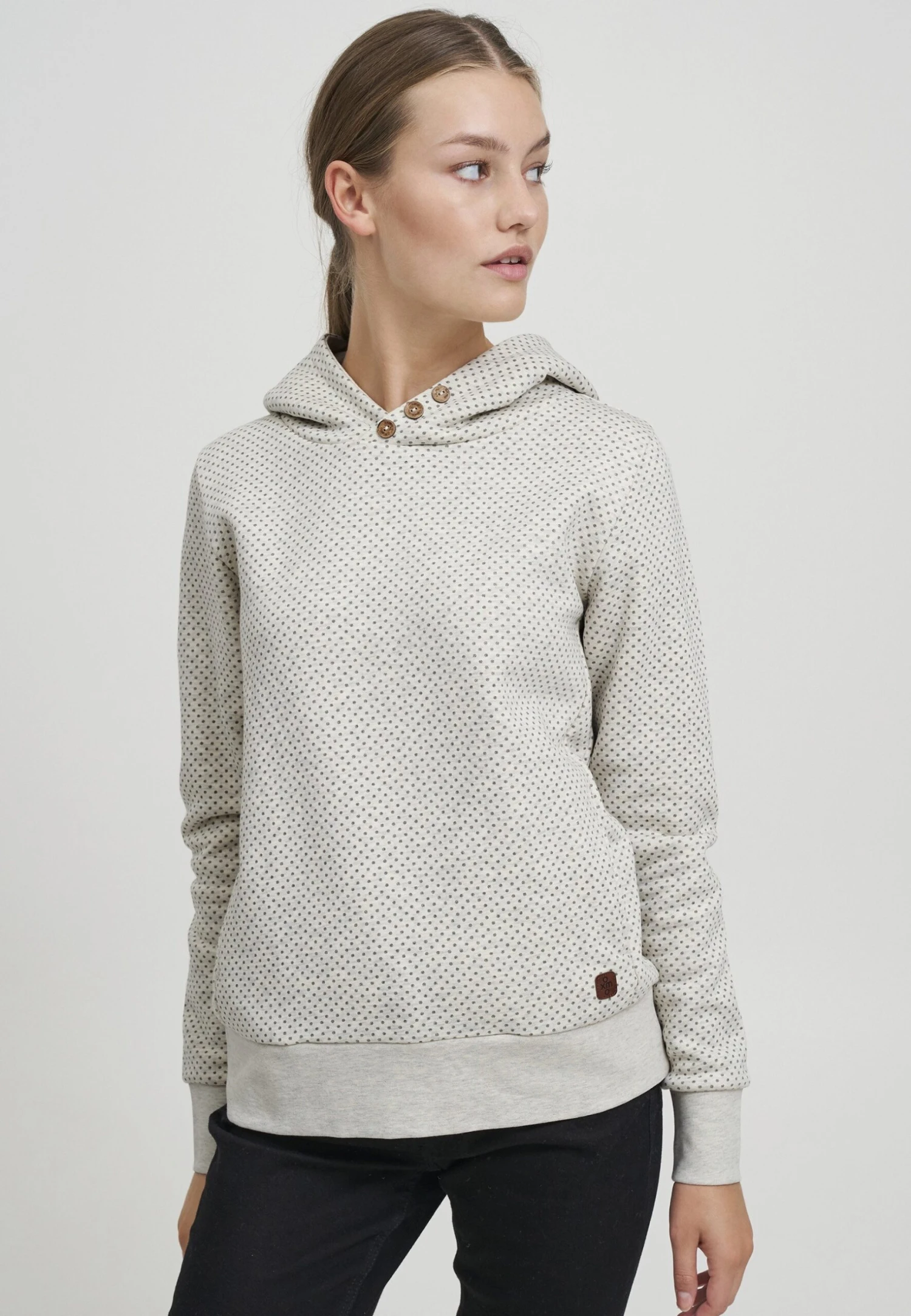 OXMO OXVERA - Hoodie - Oyster Grey Melange 1 OXMO OXVERA - Hoodie - Oyster Grey Melange